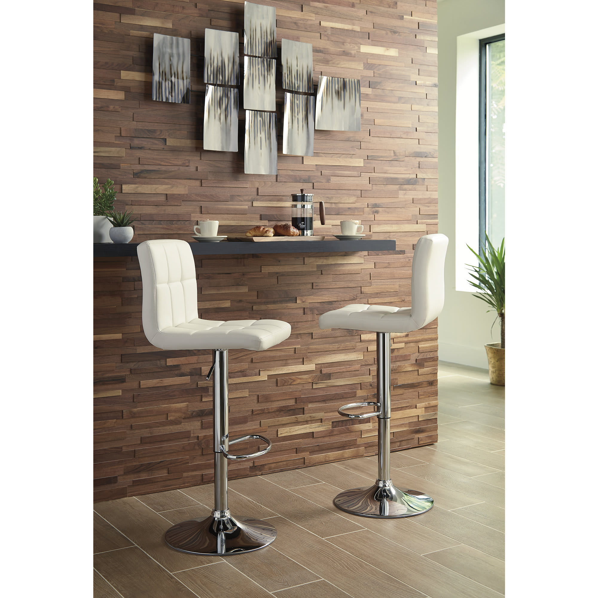 Signature Design by Ashley 032-021D Bellatier Brown Adjustable Height Bar Stool Set of 2