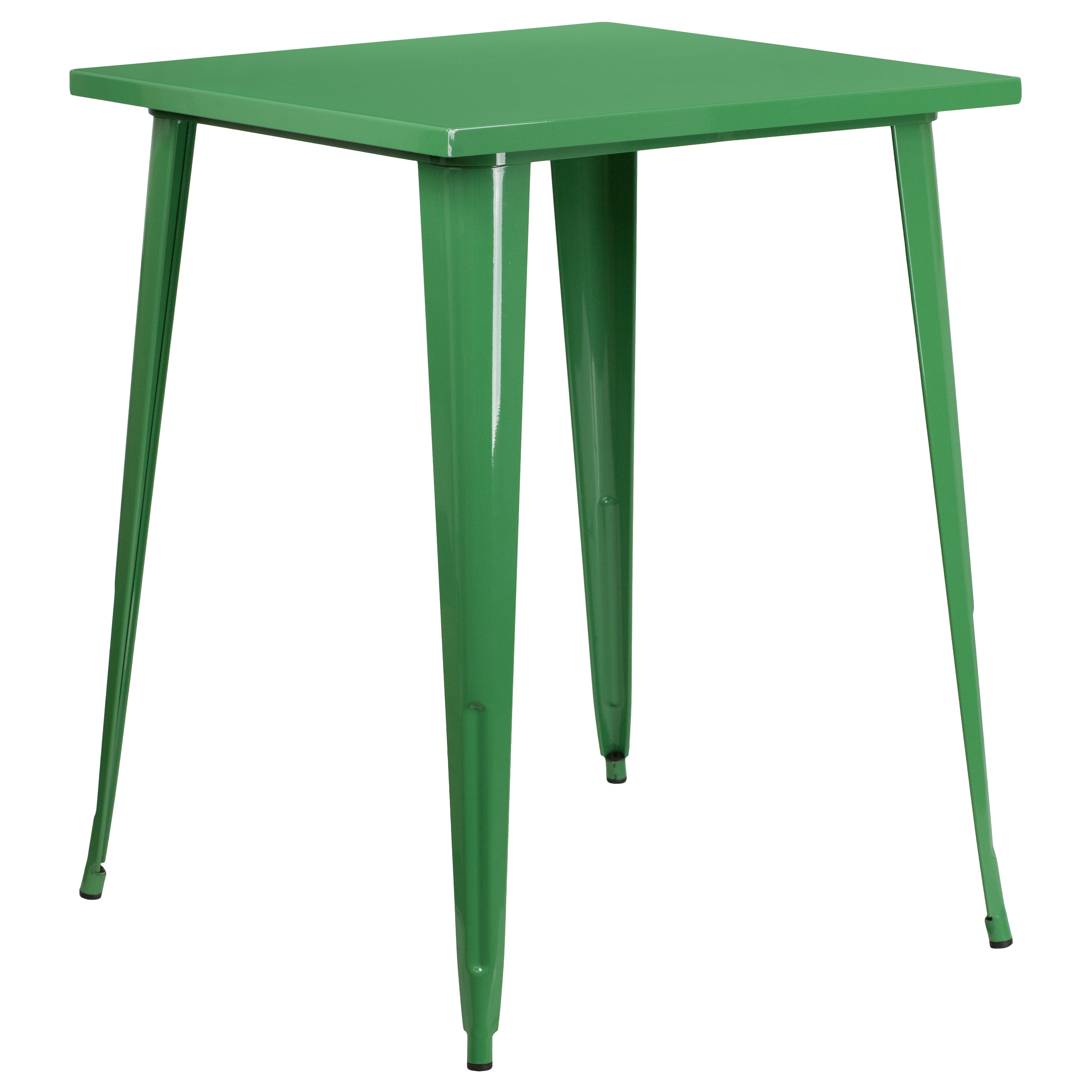 Flash Furniture 889142048787 Green Contemporary/Modern Bar Table, Metal with Green Metal Base 33.25-in L x 40.75-in H
