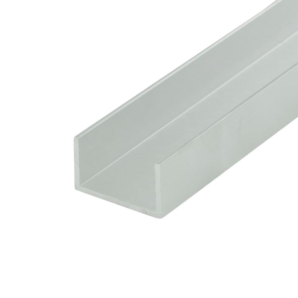 Outwater 3P1.27.02432 Mill Finish 3/4-in Inside Dimension Aluminum U-Channel 36-in Length (Pack of 4) C-Channel
