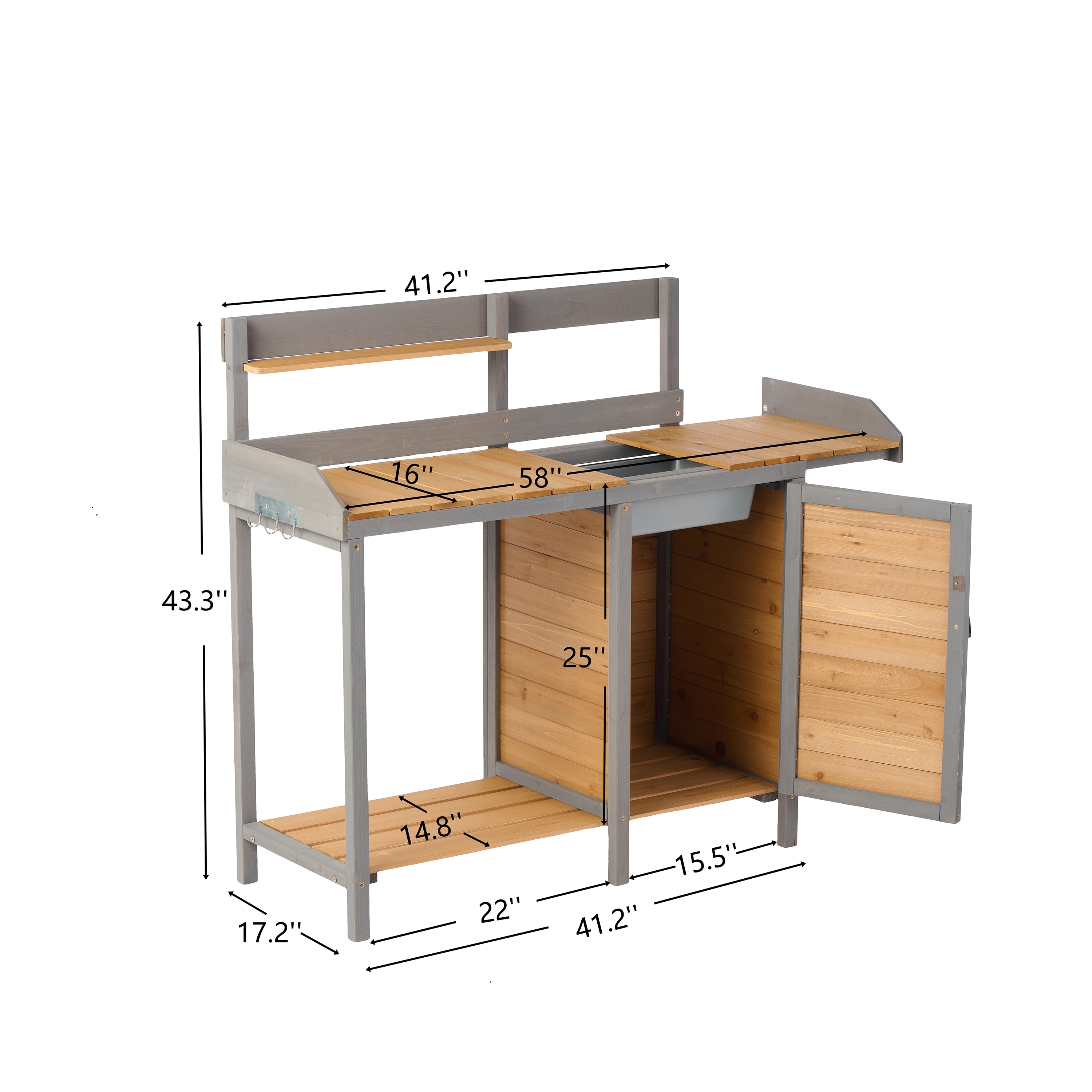 AHIOU HOME ZAAHG-P225536PB Potting-Benches - View #11