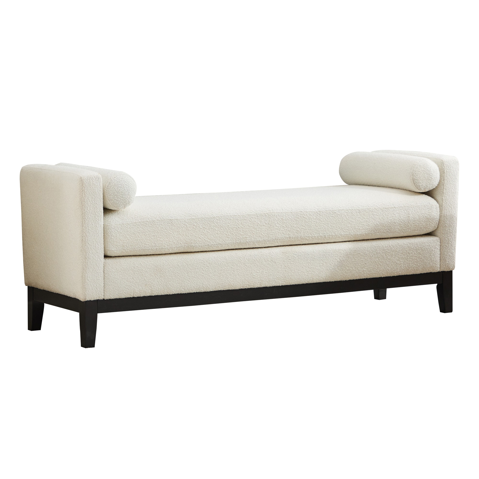 Hrinhom HC-W4002-IVORY Modern IVORY Accent Bench 66.3-in x 20.9-in x 24.8-in