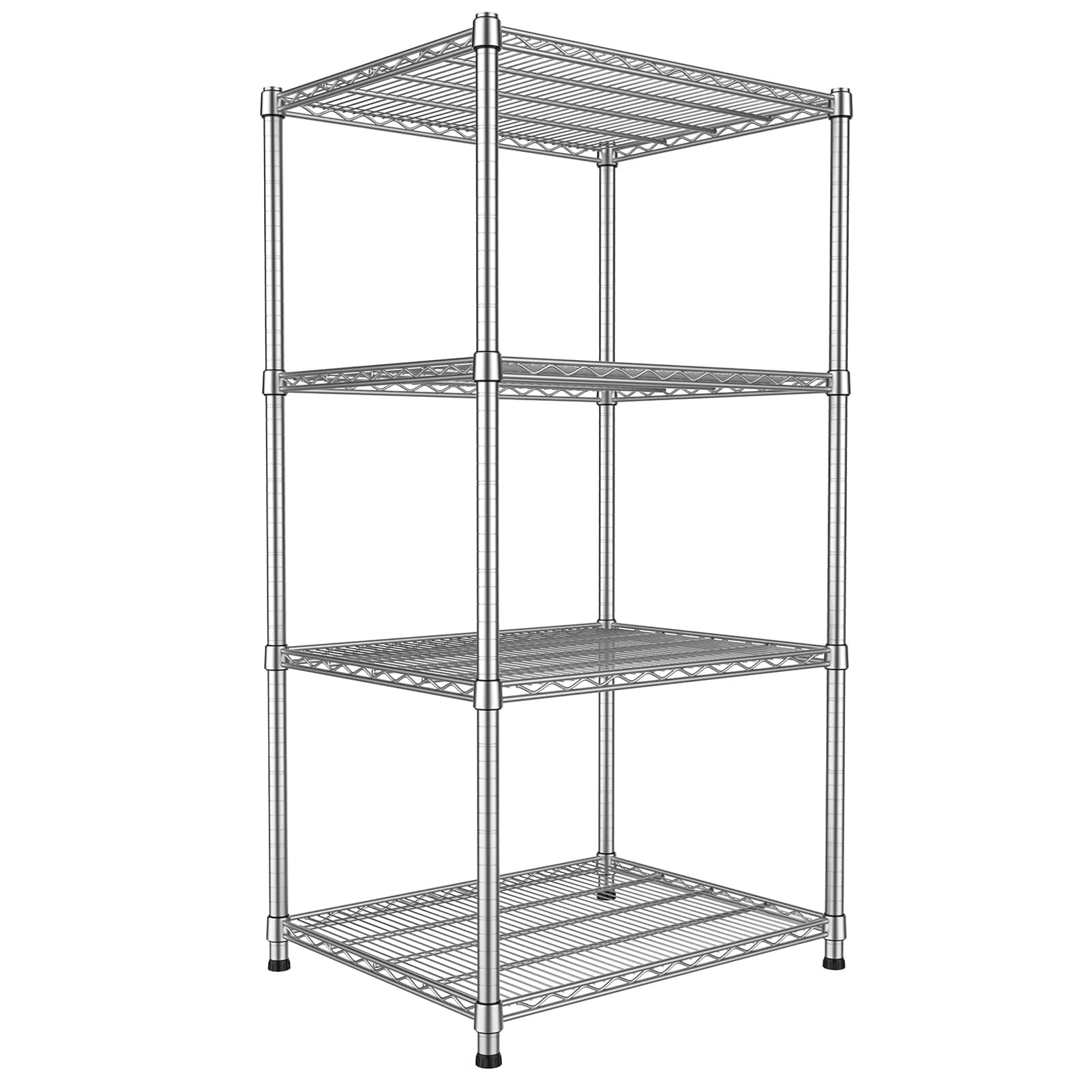 Metal Racking Blue Etokfoks Commercial Chrome Metal Wire Shelving Silver 30 in x 59 in ...
