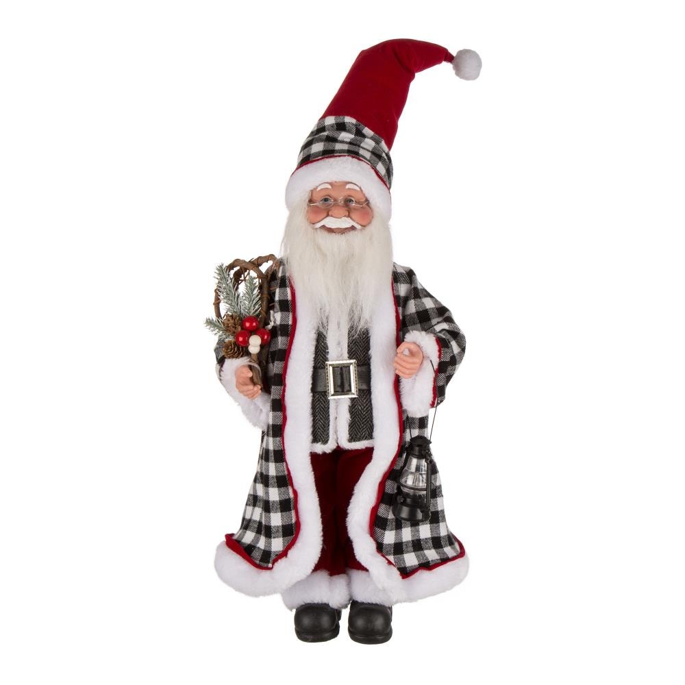 Glitzhome 1122203319 18.11-in Figurine Santa Christmas Decor