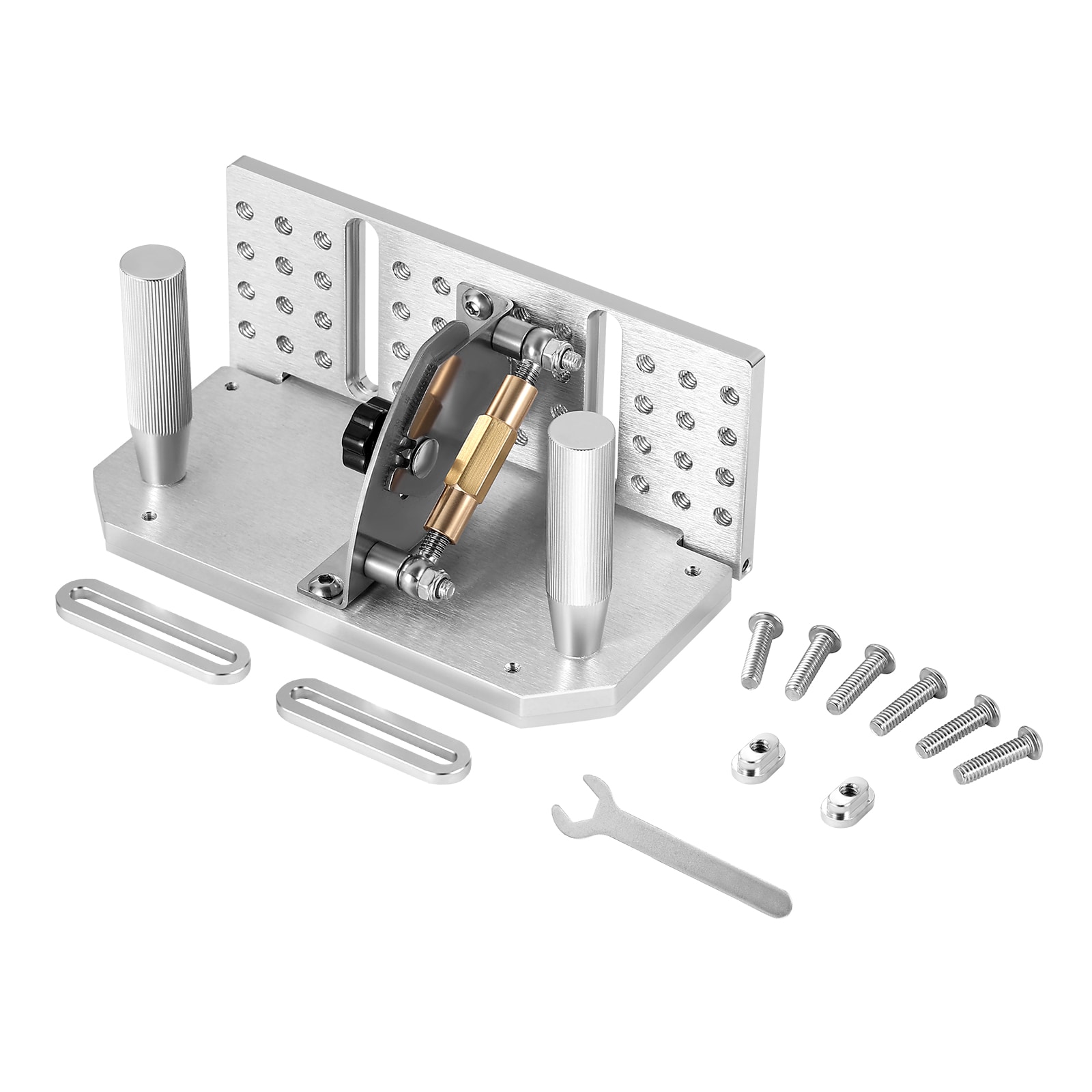 VEVOR Belt Grinder Knife Jig 85 degrees - 115 degrees Adjustable Belt Sander Knife Sharpening Jig with Dual Handles 7.68in Long Sharpener Locator Compatible with Bench Grinders Sharpening Machines