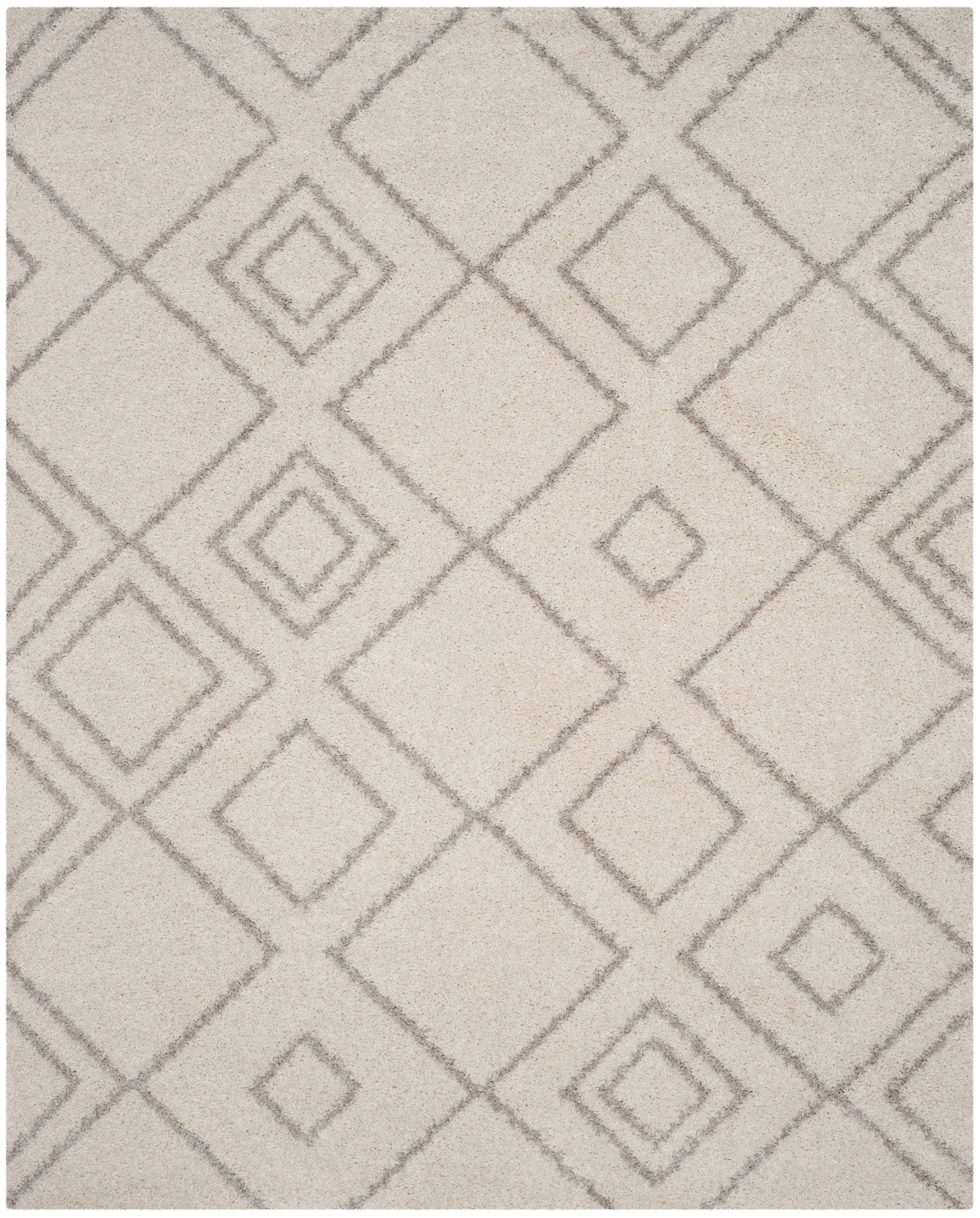 Safavieh ASG744A-1115 Arizona Nettie Shag 11 x 15 (ft) Loomed Polypropylene Ivory/Beige Rectangular Indoor Abstract Moroccan Area rug