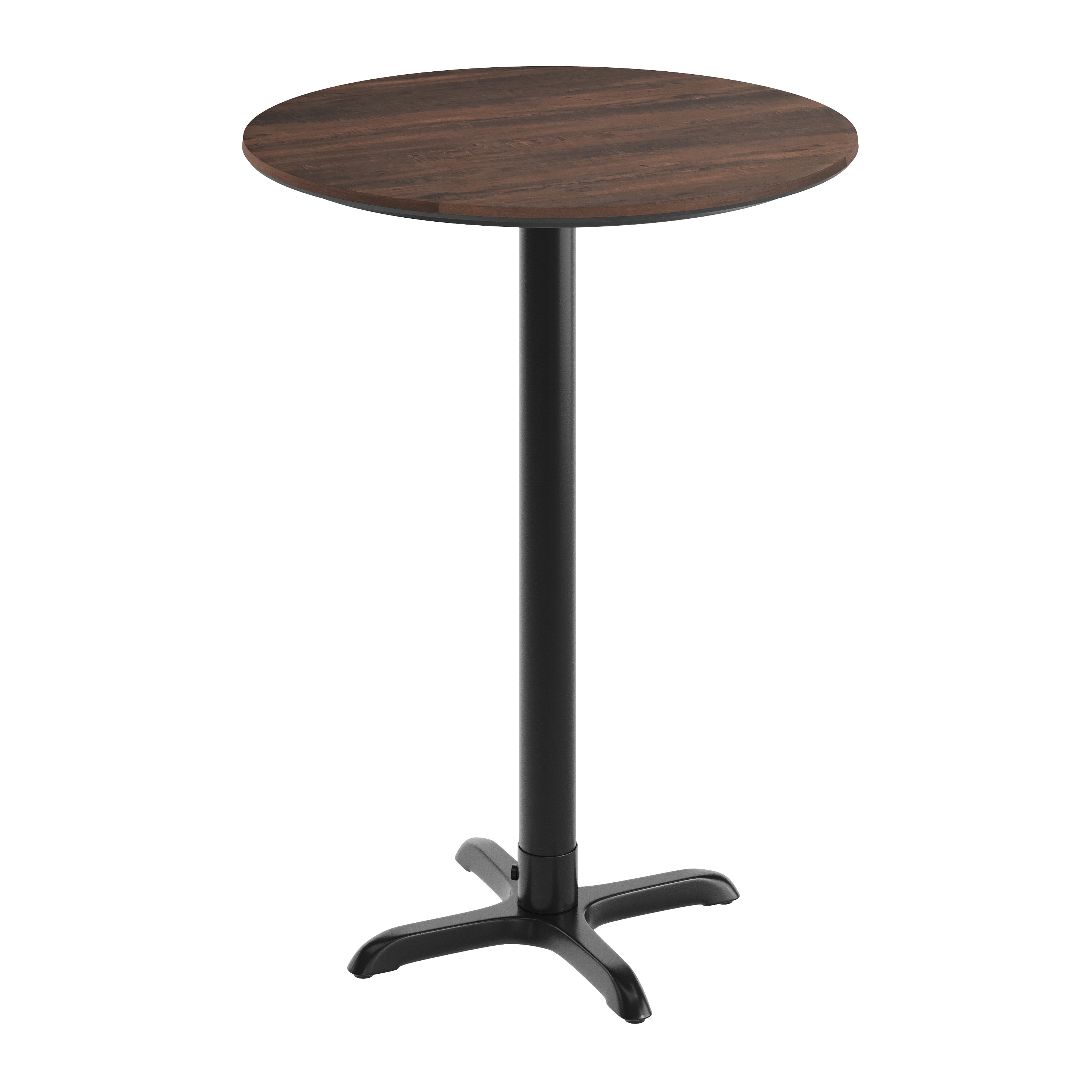 Flash Furniture - TopGuard 31.25-in Round Tabletop- Seamless Surface Technology- Dark Brown with ...