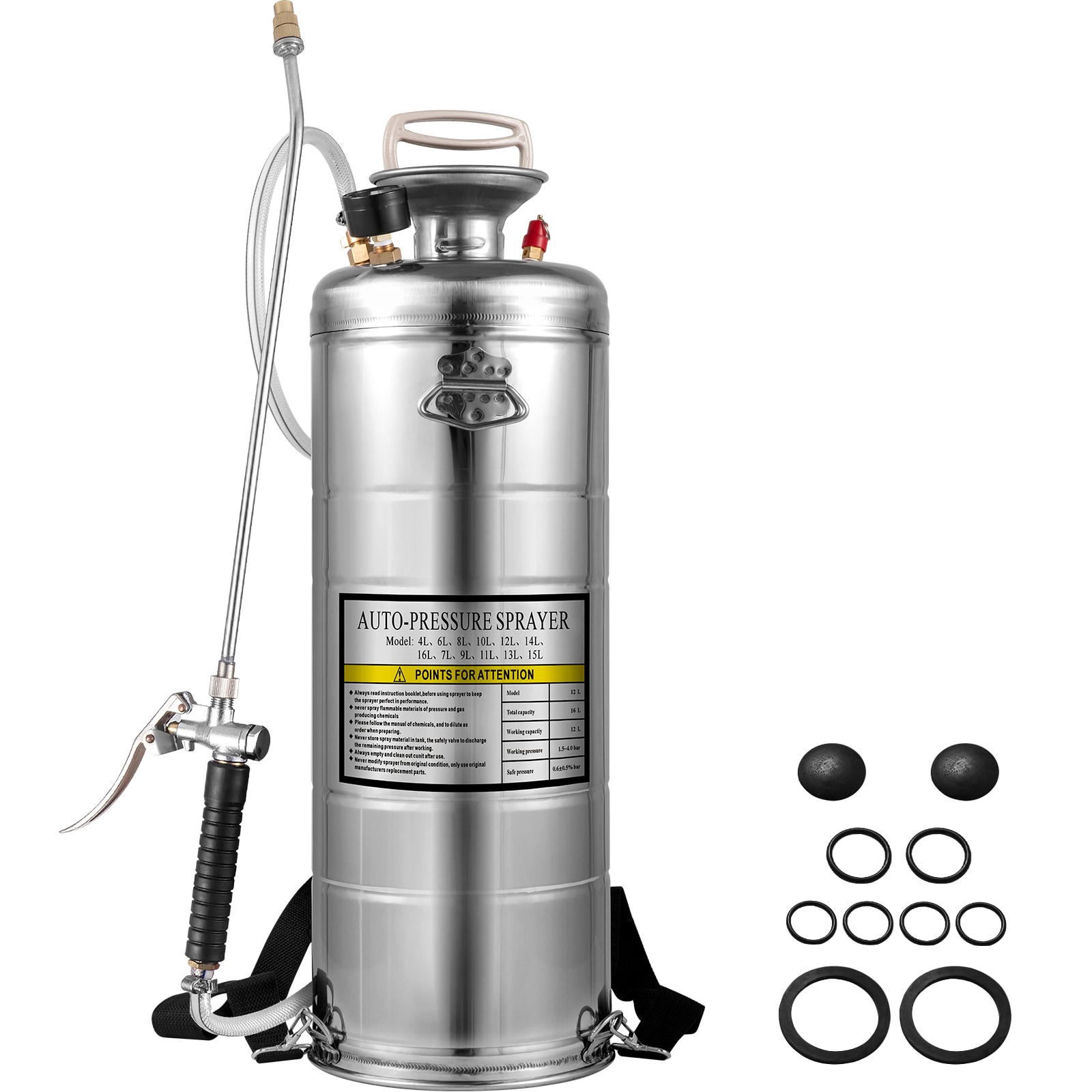 SVOPES SVOPESPWQBXG100229V0 3.5-Gallon Pump Sprayer with Adjustable Spray Battery Not Included Charger Not Included