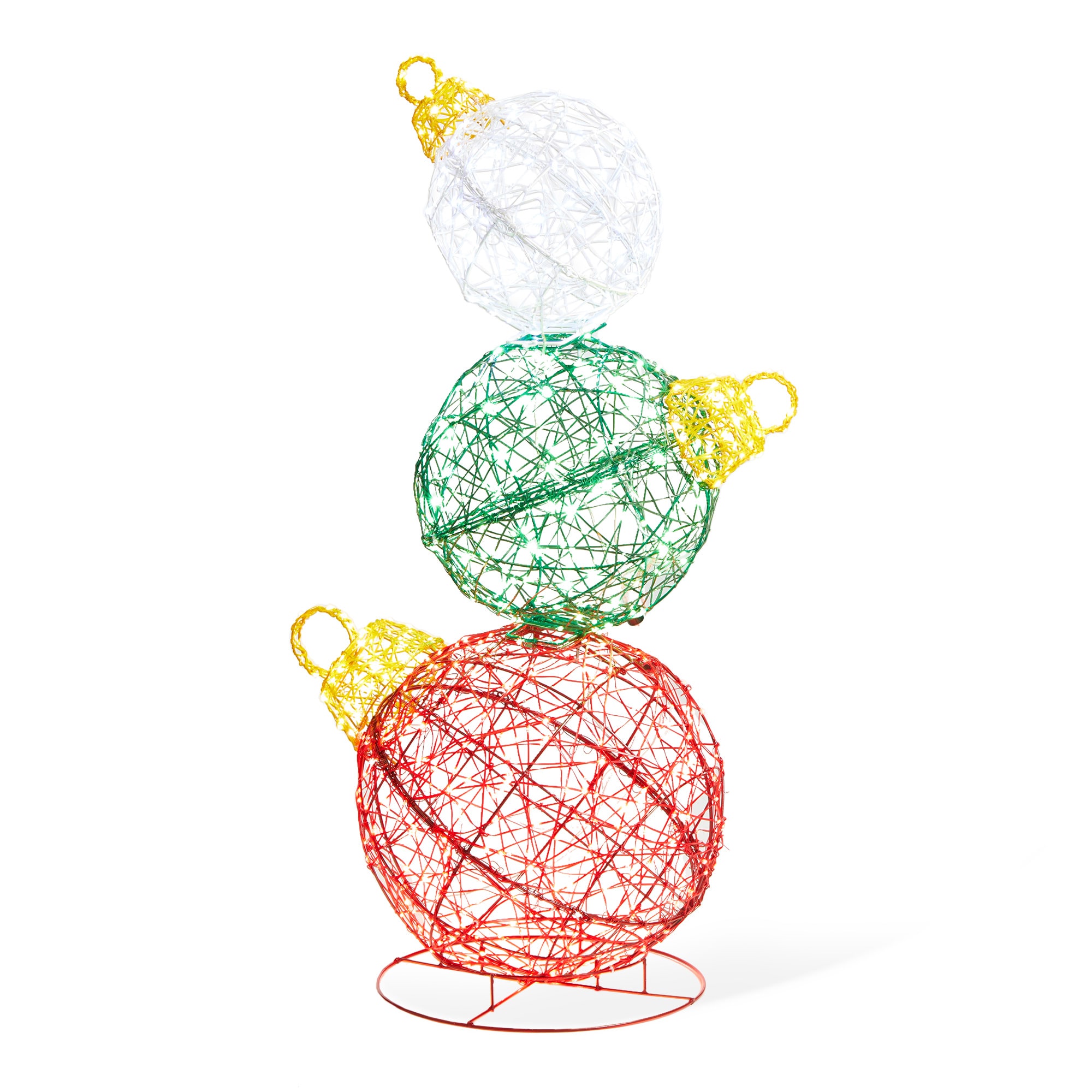 Glitzhome 2039800007 39.25-Inches Freestanding Yard decoration with White LED Lights