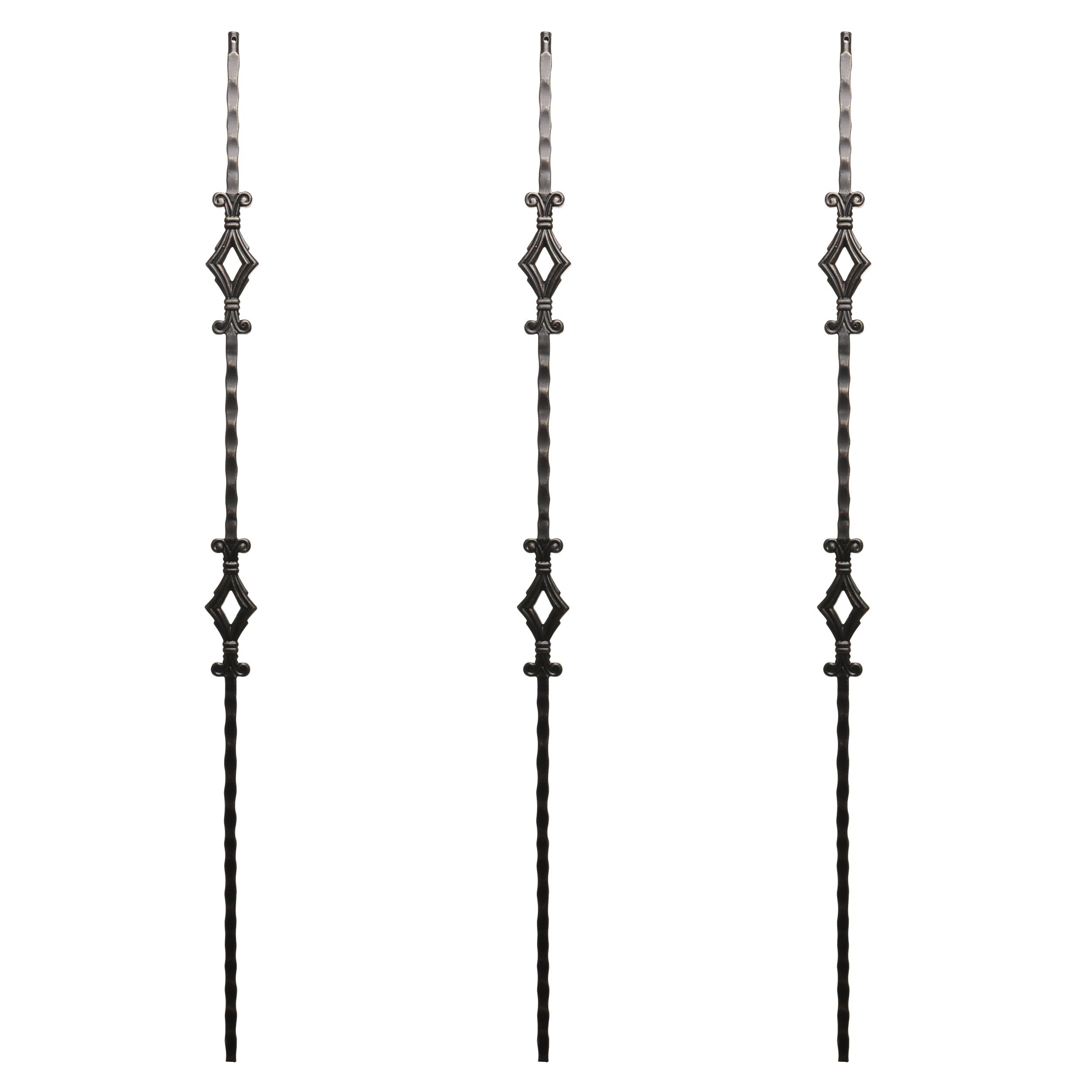 RELIABILT WGT94RB 43-in x 0.5-in Rubbed Bronze Wrought Iron Diamond Stair Baluster (3-Pack)