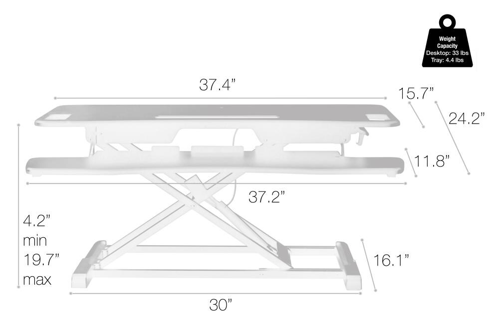 TechOrbits OF-S06-2-W desks - View #2