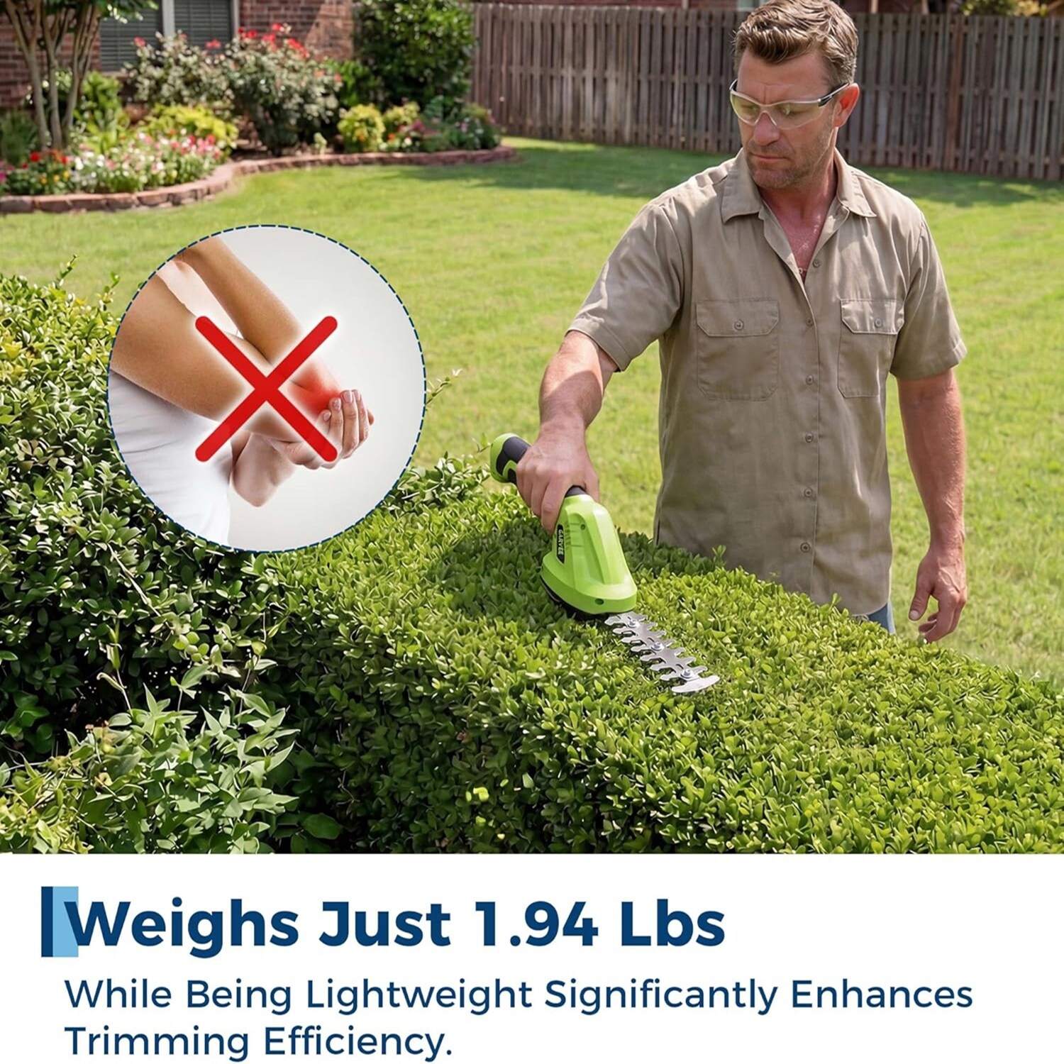Garvee HQ-K-G3-4FPP-GCMH Cordless-Hedge-Trimmers - View #5