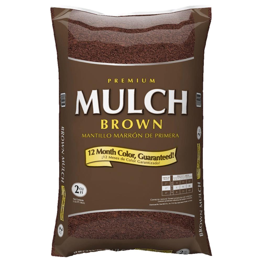 Premium 2cu ft Dark Brown Hardwood Mulch in the Bagged Mulch