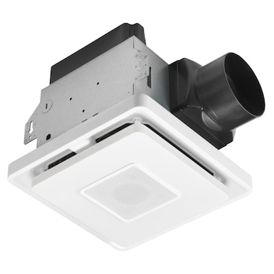Homewerks 1.5-Sone 80-CFM White Decorative Lighted Bluetooth Bathroom Fan Lowes.com
