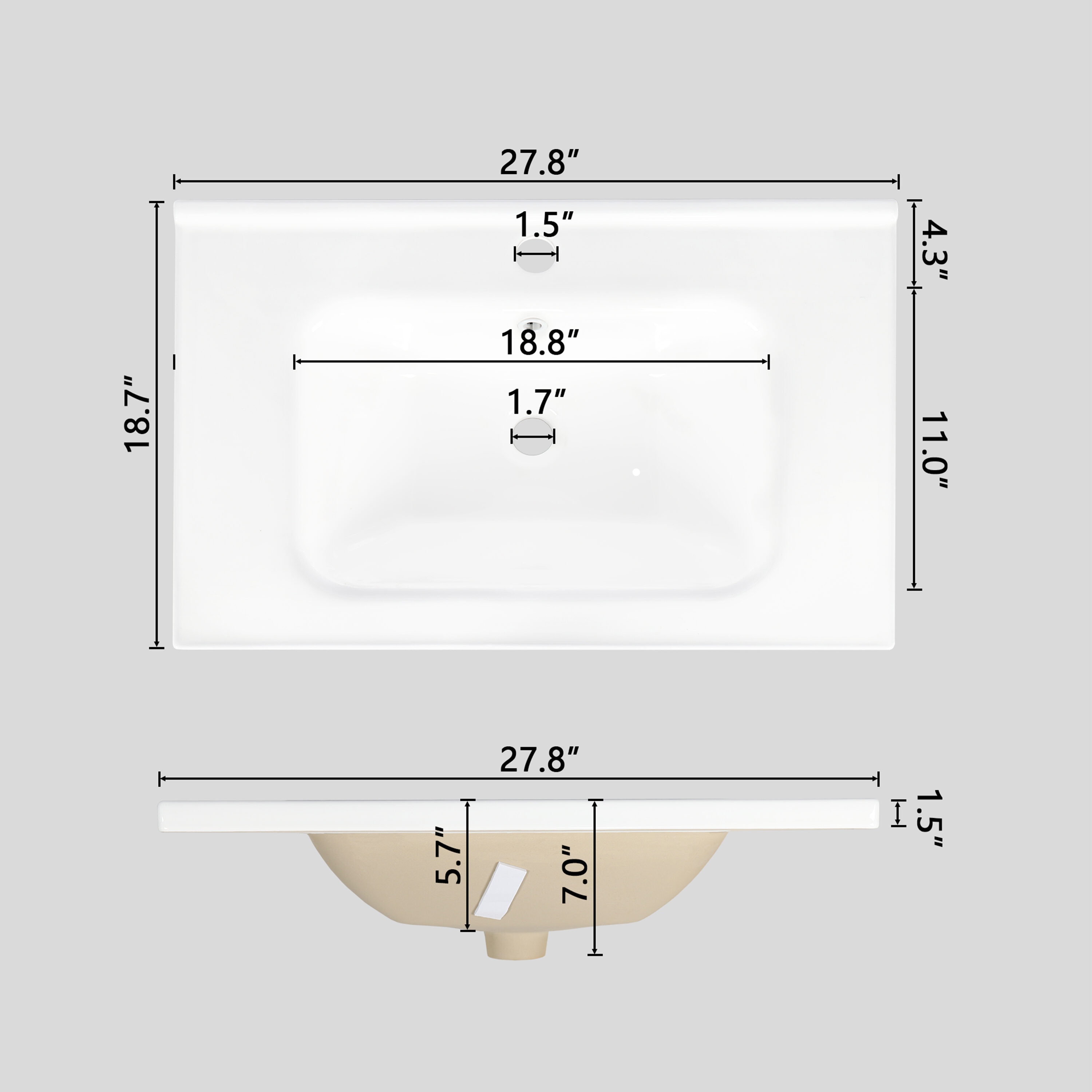 LUXEYARD DS-R-1P404316 Vanity-Tops - View #2
