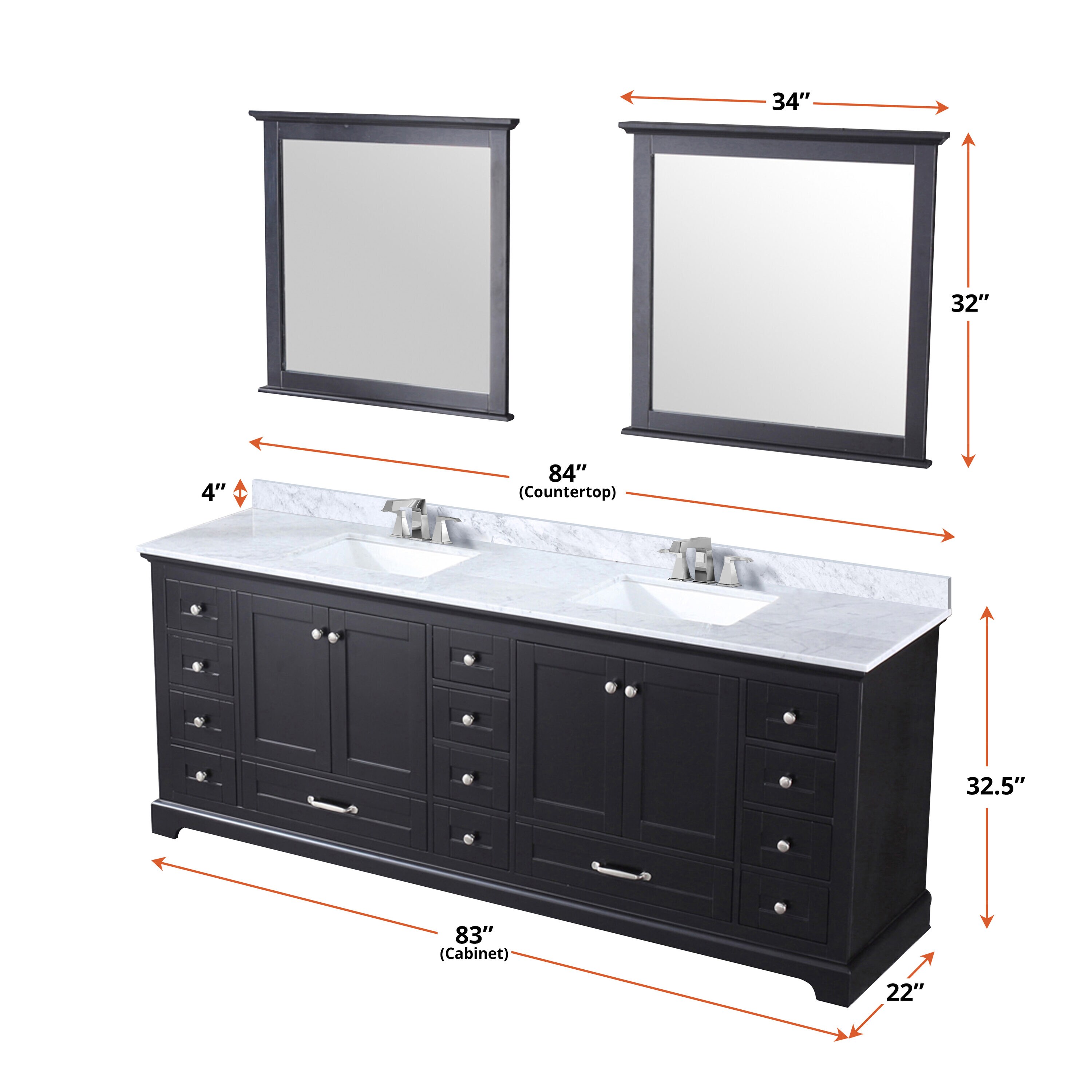 Lexora LD342284DG00M34 vanities - View #9