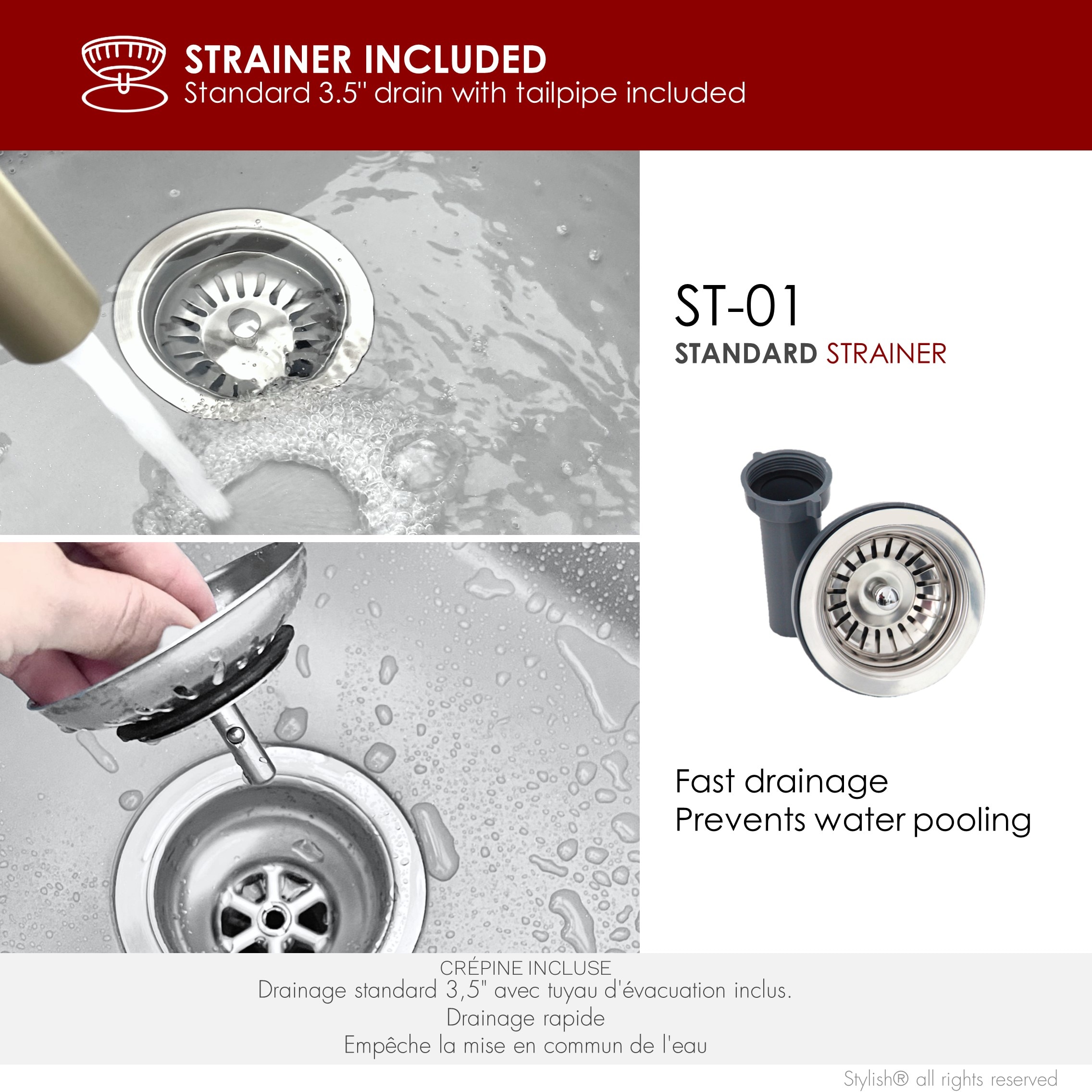 Stylish S-822L1 Kitchen-Sinks - View #13