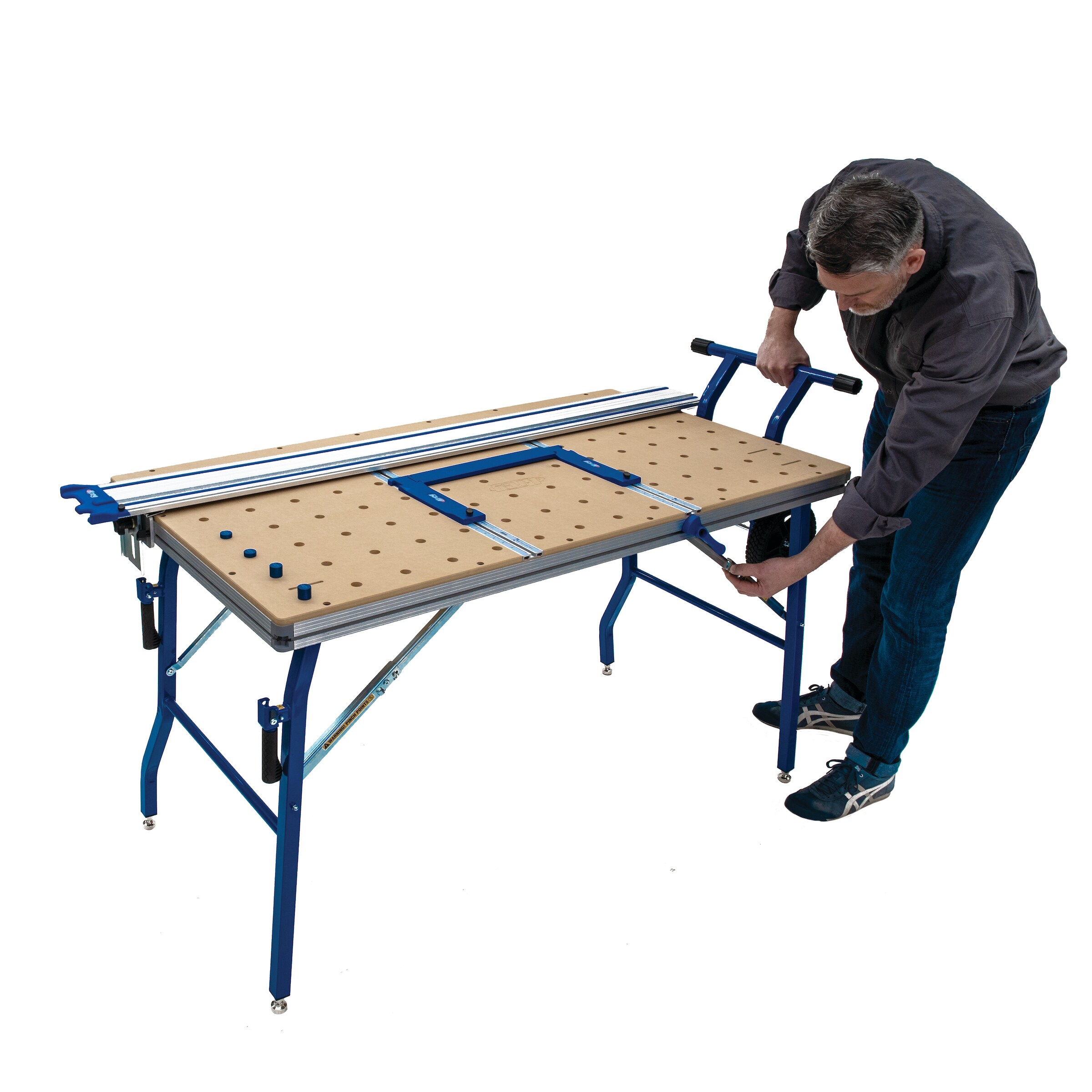 WEN TT1088 Rolling Mobile Table Saw Stand for 10-Inch Industrial Benchtop Jobsite Table Saws