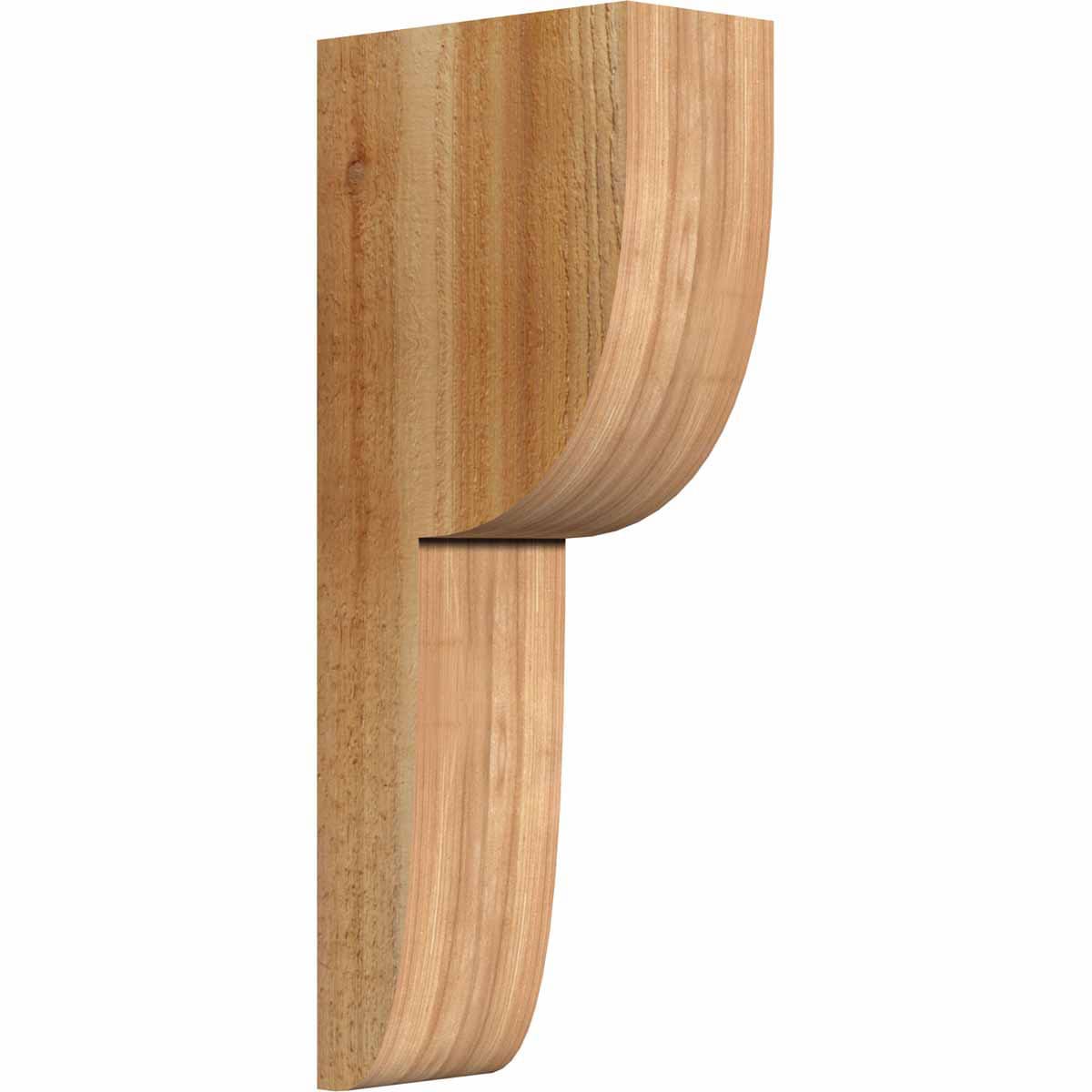 Ekena Millwork COR04X08X20CRE00RWR 4-in x 8-in x 20-in Crestline Unfinished Western red cedar Wood Paintable/Stainable Corbel