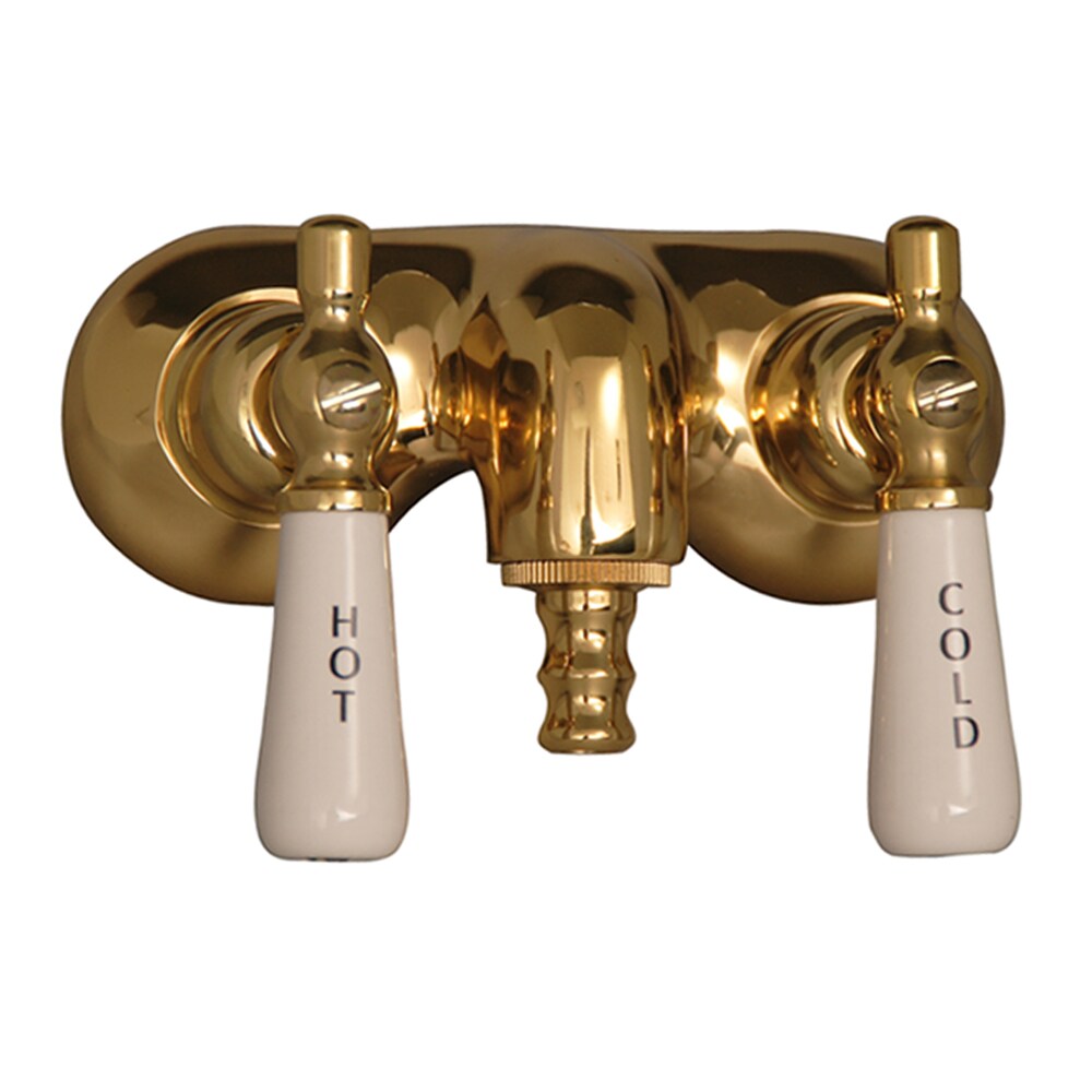Barclay 4051-PL-PB Polished brass 2-handle Wall-mount Low-arc Bathtub Faucet ( Valve Included )