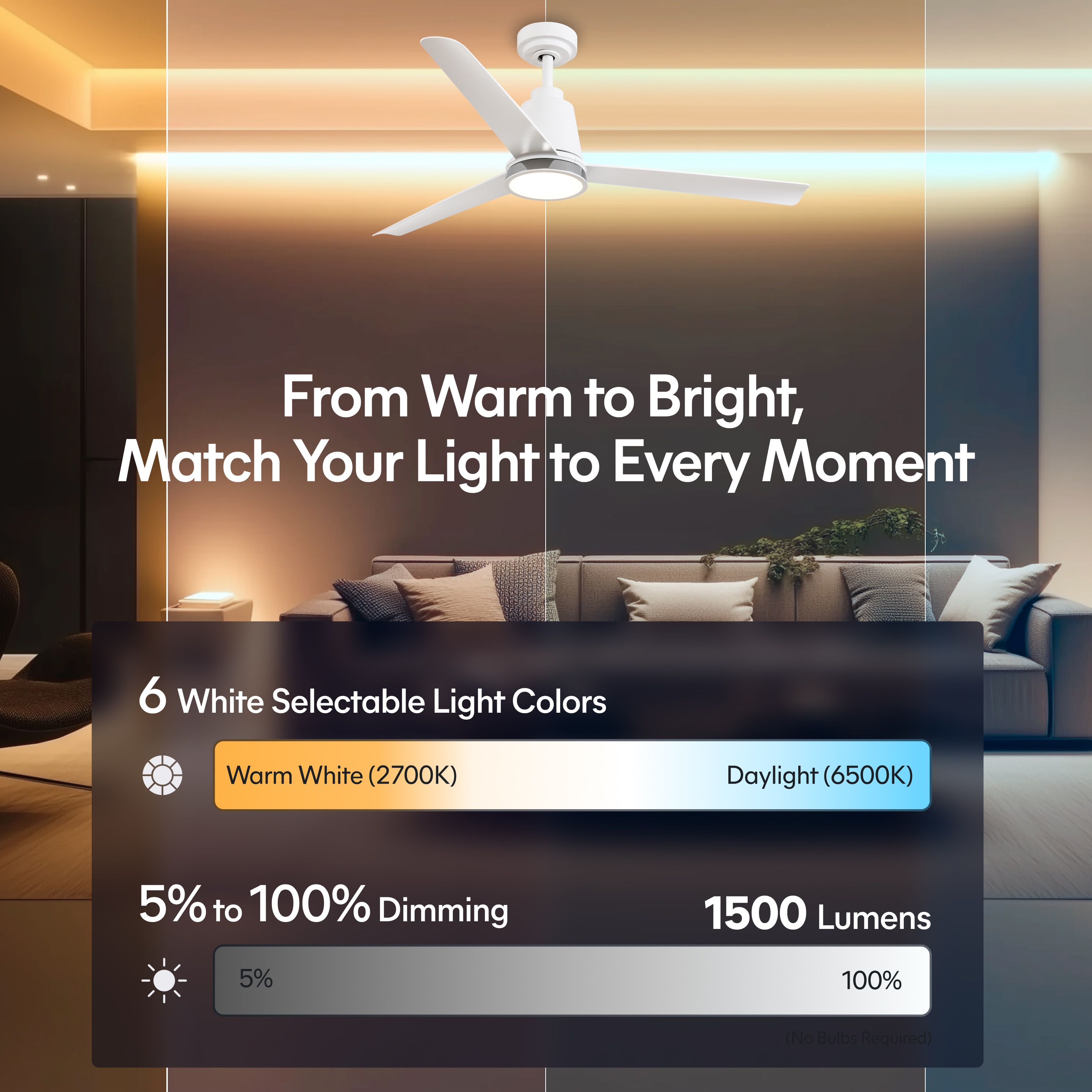 ALTITUDE SOLO-52-MWH-MWH-BN Ceiling-Fans - View #9