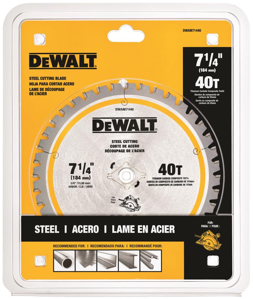 DEWALT 7-1/4-in 40-Tooth Tungsten Carbide-tipped Steel Circular