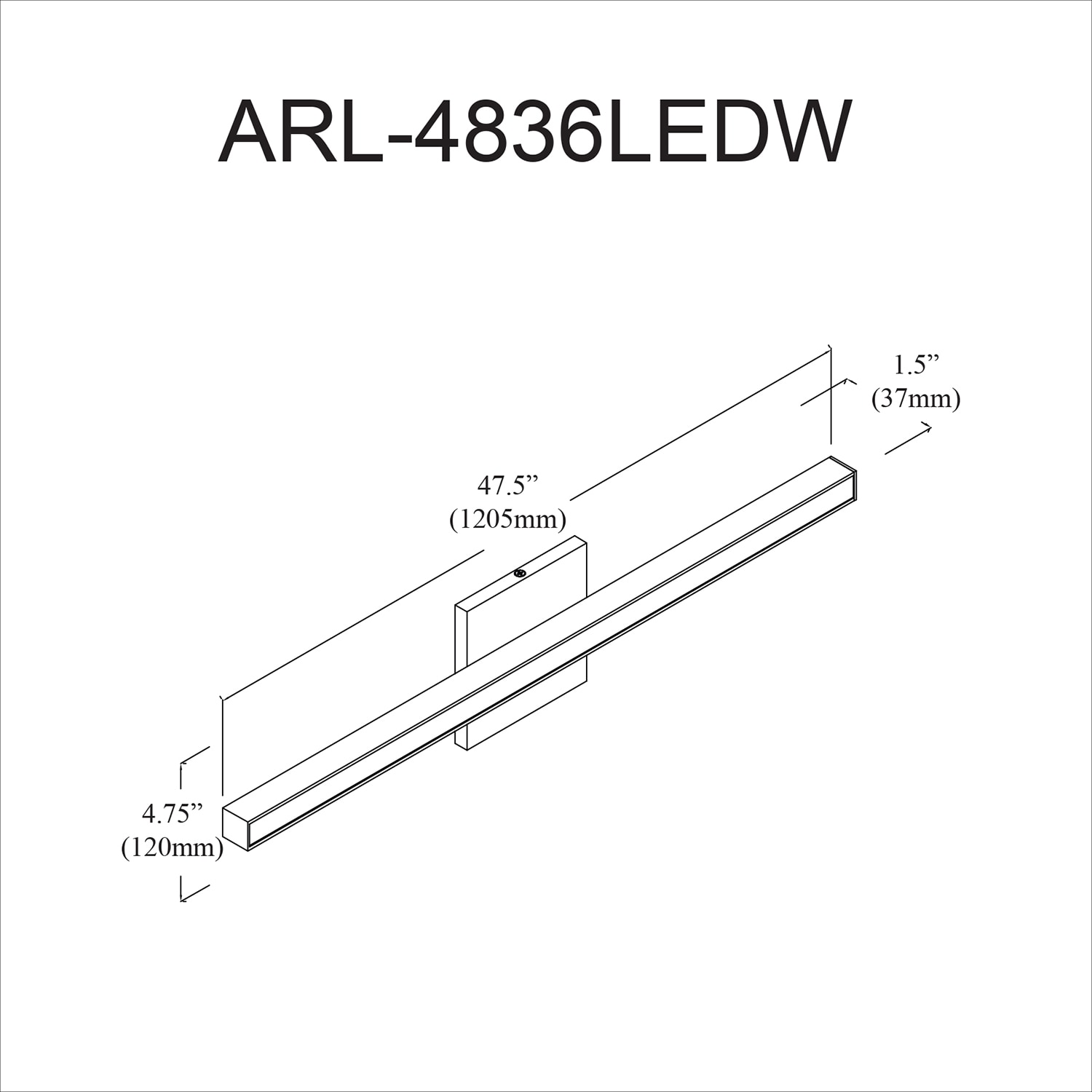 Dainolite ARL-4836LEDW-PC b089995 - View #3