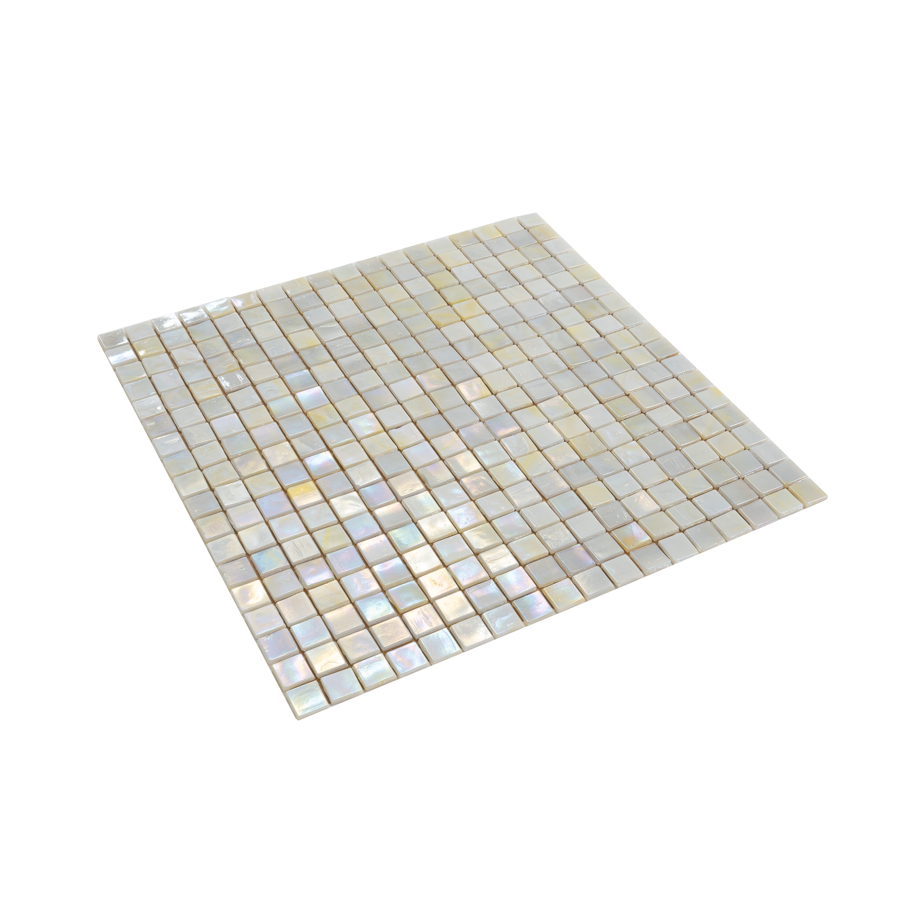 Skosh 11.6" x 11.6" Iridescent Glass Mosaic Tile