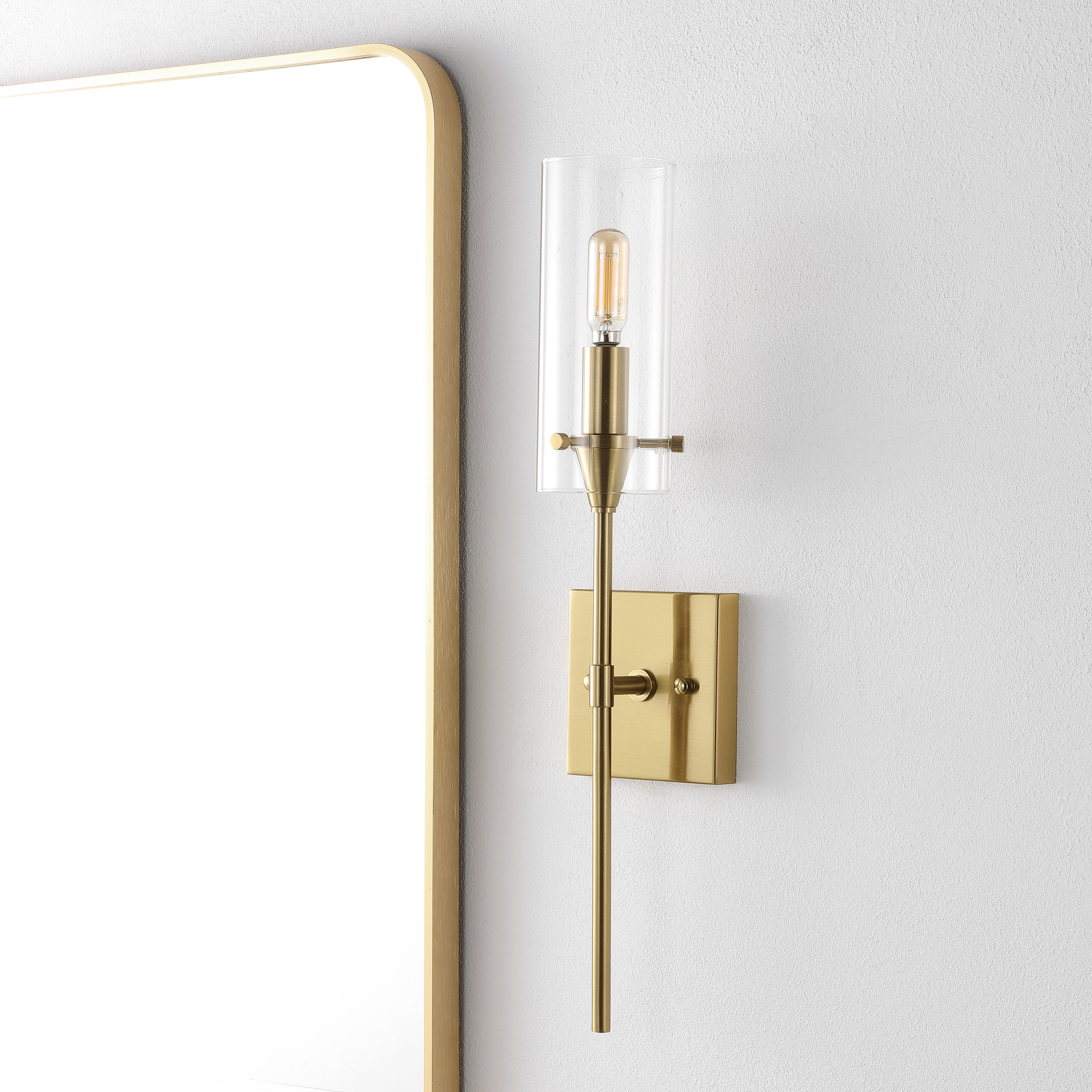 Cato Brass Gold 4.5" Modern Minimalist Vanity Light
