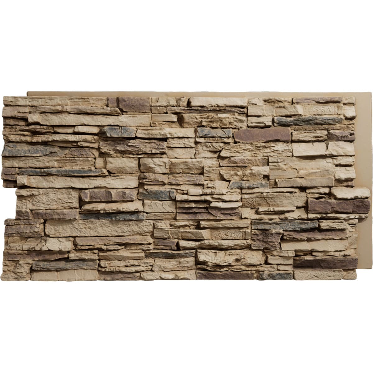 Ekena Millwork PNU24X48CNCO 45.75-in x 24.5-in Canyon Ridge Stacked Stone 8 Square feet Colfax Faux stone veneer