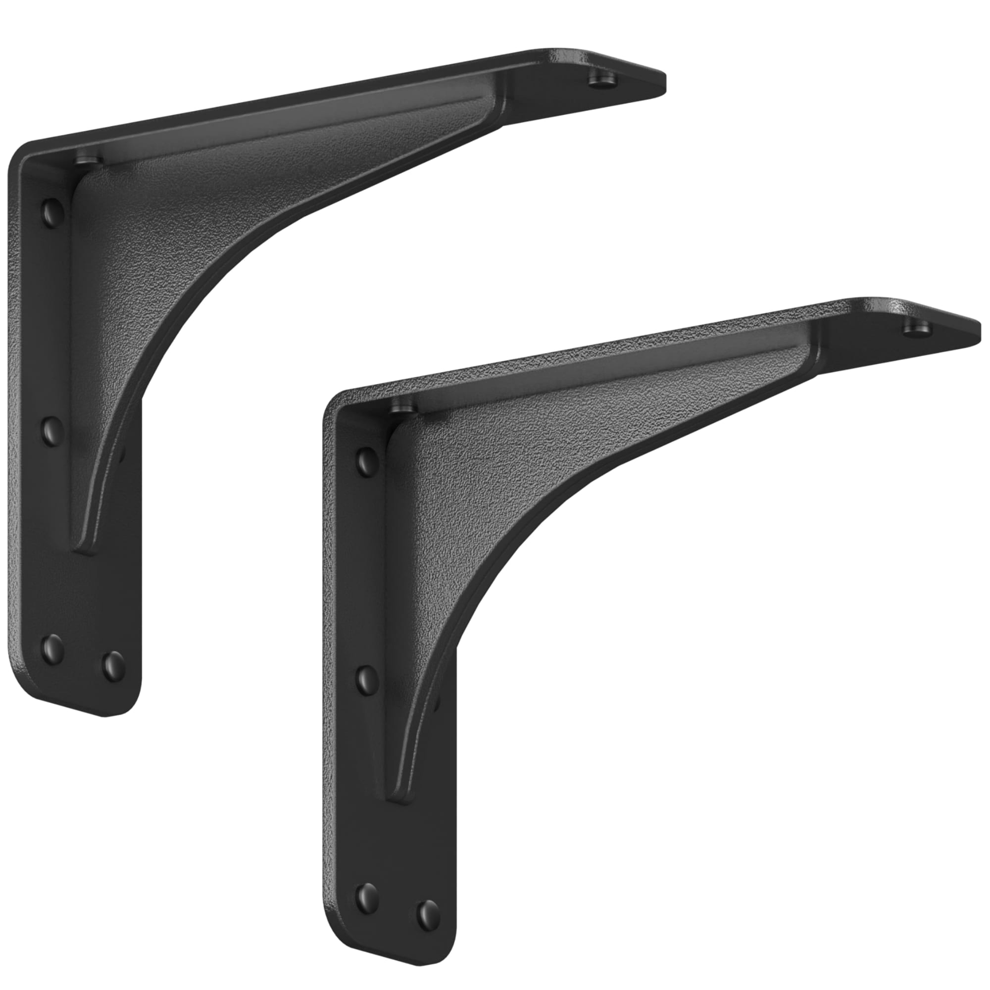 STARBY SB-GLADIATOR-9 7.5-in L x 2.5-in W x 9-in D Heavy Duty Black Shelf Bracket (2-Pack)