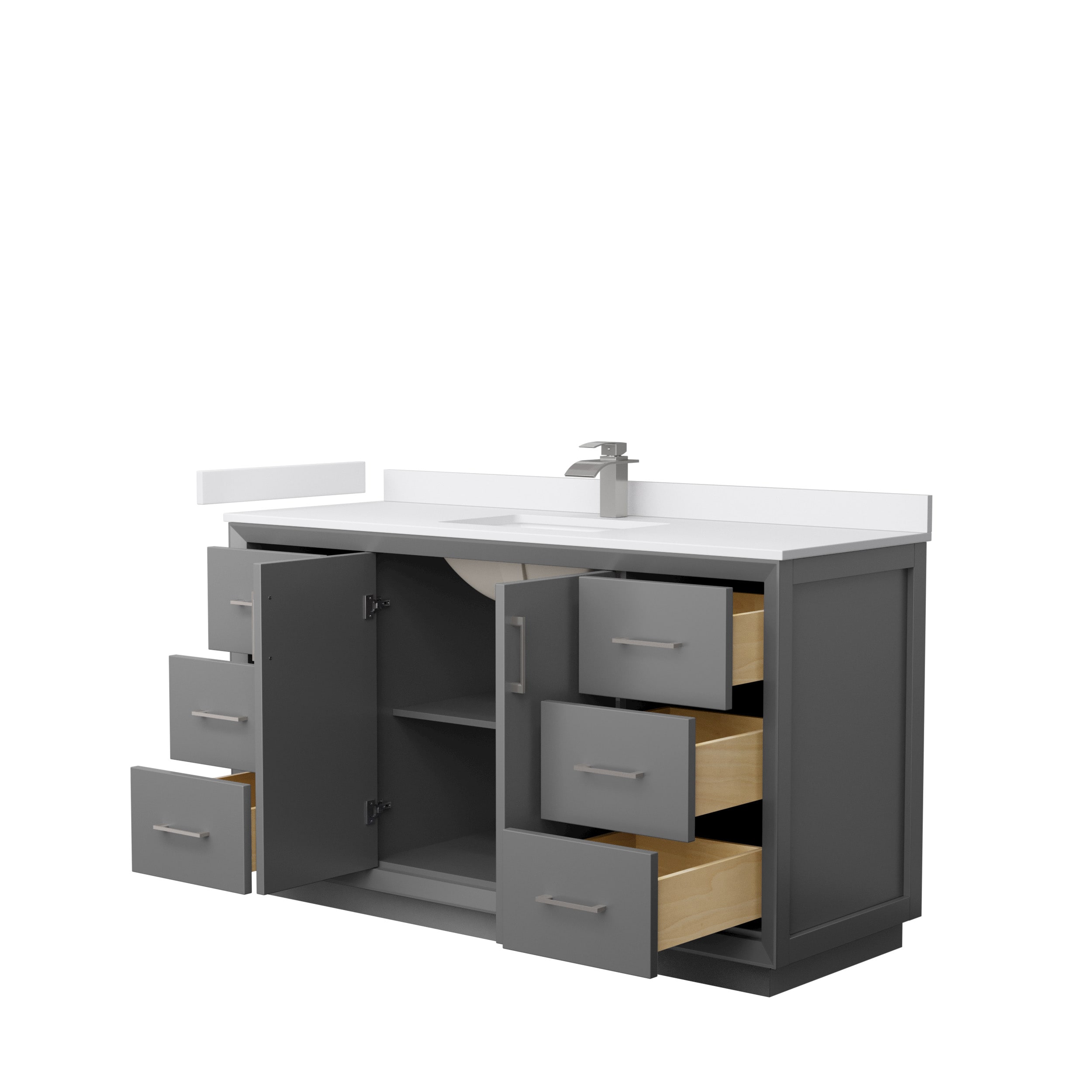Wyndham Collection WCF414160SKGWCUNSMXX Bath-Vanity-Combo - View #2