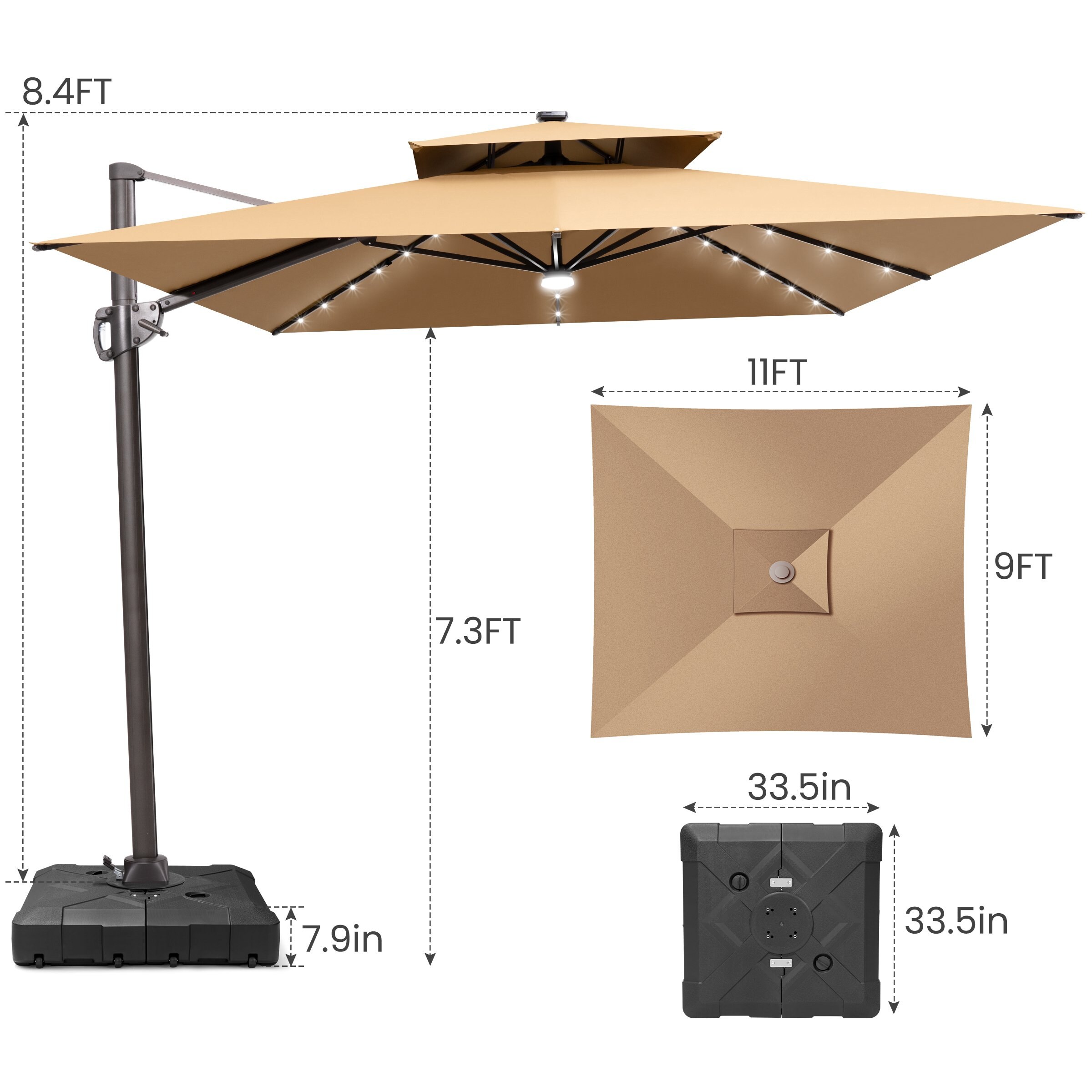 Crestlive Products CL-PU060TAN-UB008BLK Umbrellas-2 - View #3