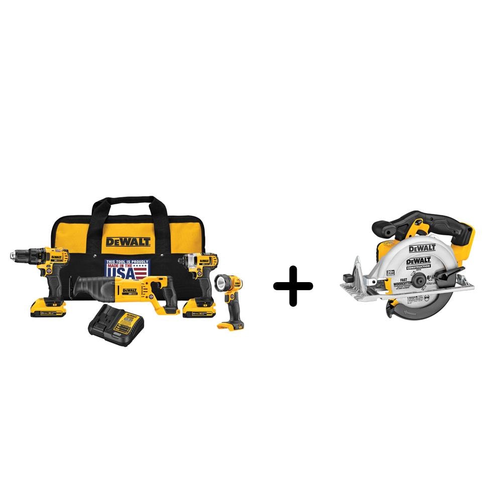 DEWALT DCK420D2DCS391B 4-Tool 20-Volt Max Power Tool Combo Kit with Soft Case (2-Batteries and charger Included)
