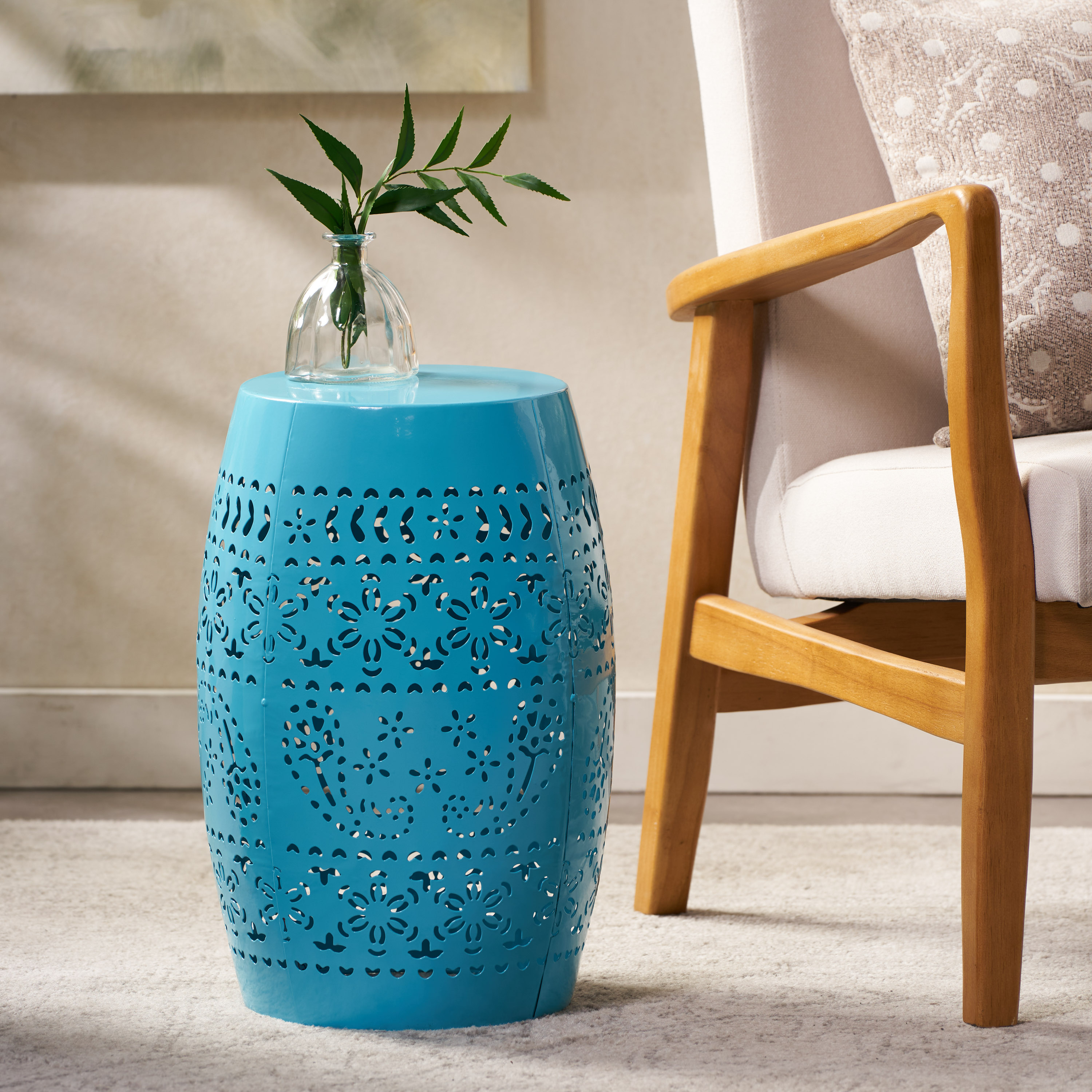 AHIOU HOME ZAAHG-61304.00BLUGS Garden-Stools - View #2