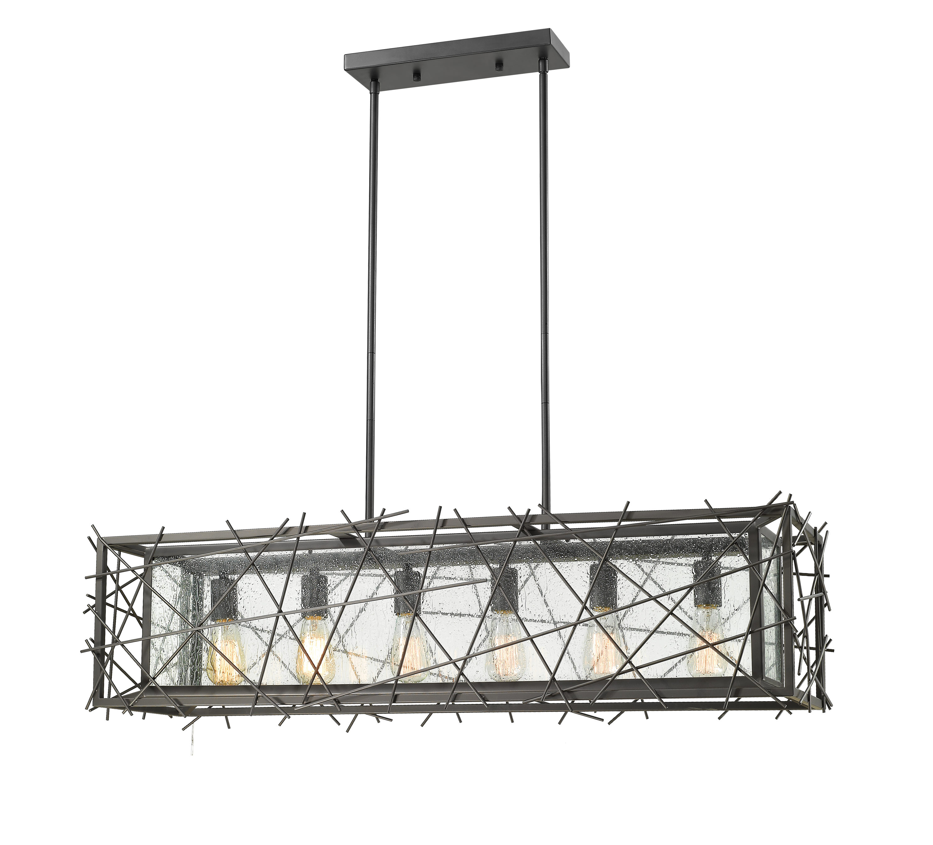 Z-Lite 8000-6L-BRZ Stanwood Bronze Incandescent Medium Base (e-26) Pool Table Lighting
