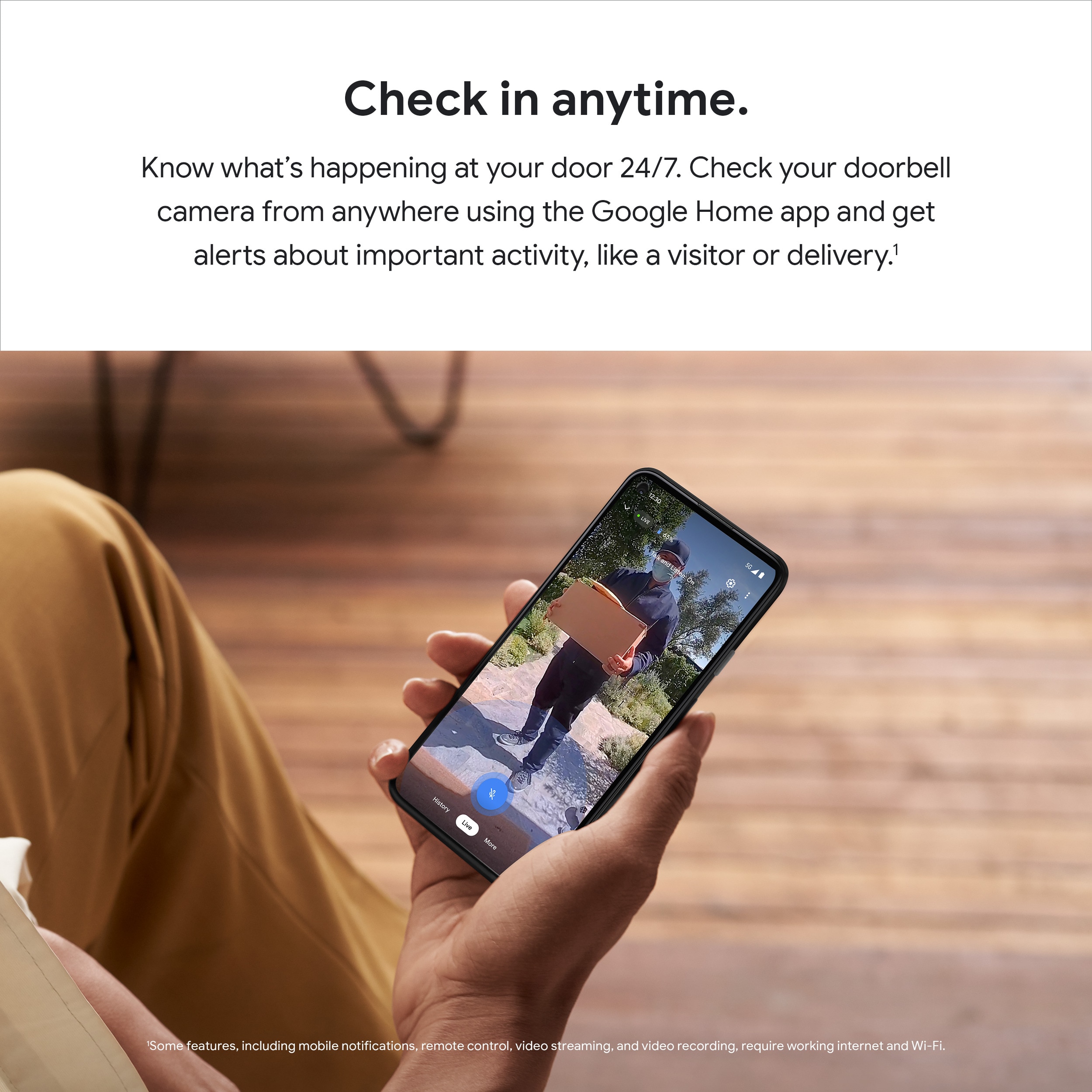 Google Nest Wi-Fi Video Doorbell Battery Operated - Snow in the