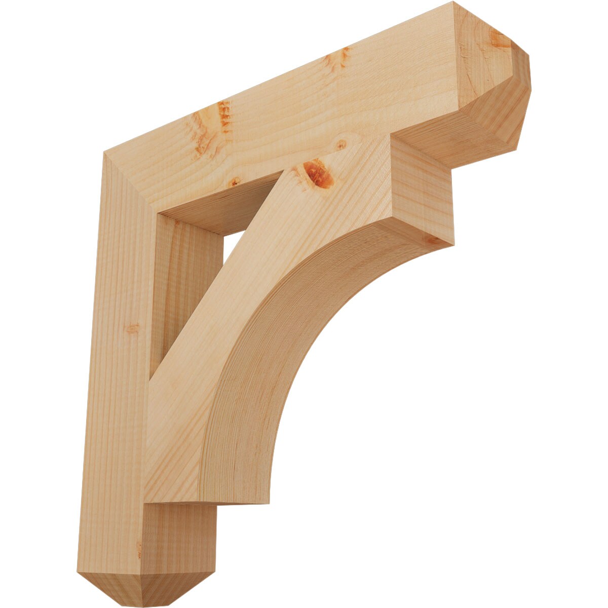 Ekena Millwork BKT04X20X20WTL04SDF Westlake craftsman smooth 3-1/2-in x 20-in x 20-in Douglas fir Brown Wood Standard bracket