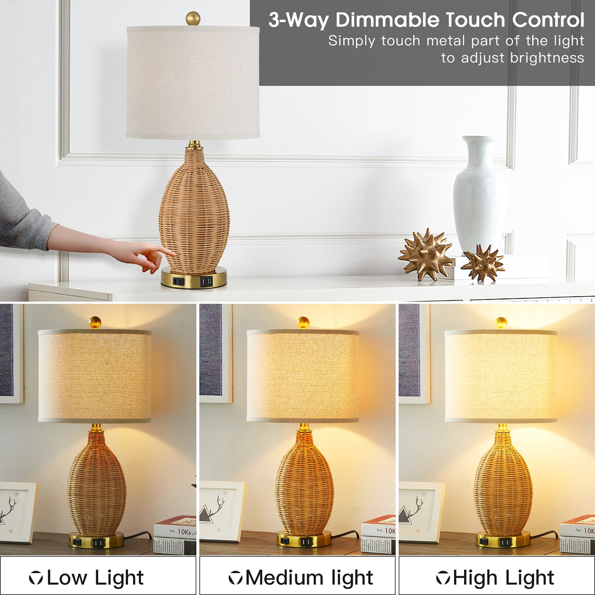 UrFurnishings TD-74 Table-Lamps - View #4