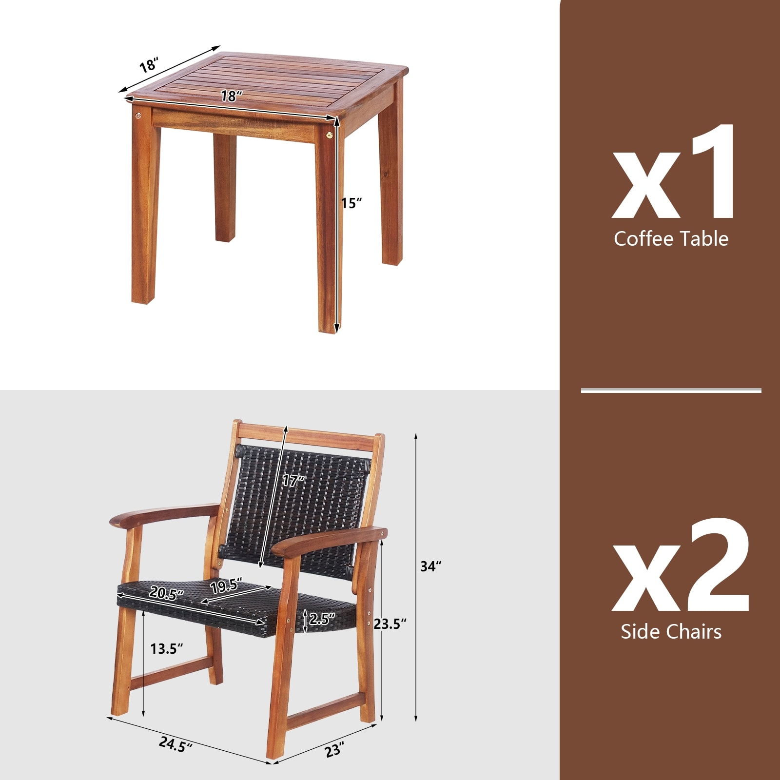 Volenca VOL-S2ZZ4L Patio-Conversation-Sets - View #3