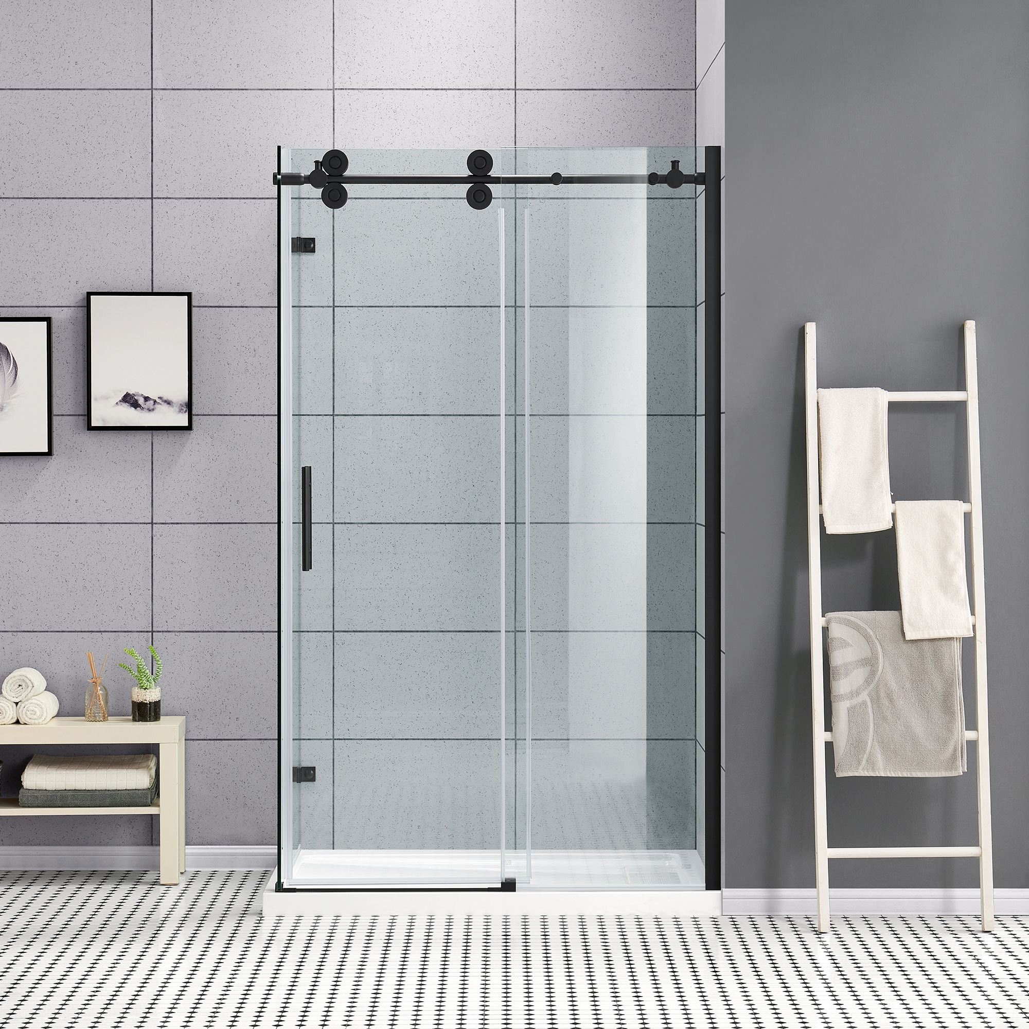 3PCS/Set Black Bathroom Surfaces Tub Shower All Purpose Power