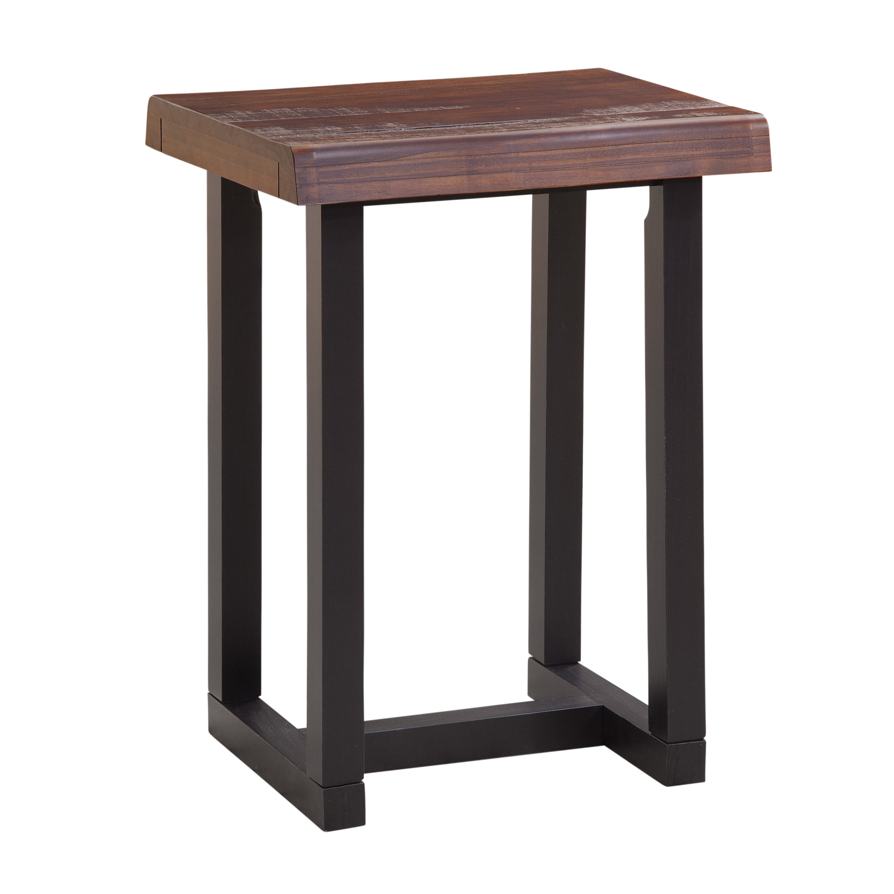 Steve Silver JN200ST Set of 2 Cherry Finish Brown 24.5-in H Counter height (24-in to 27-in) Saddle Seat Wood Bar Stool