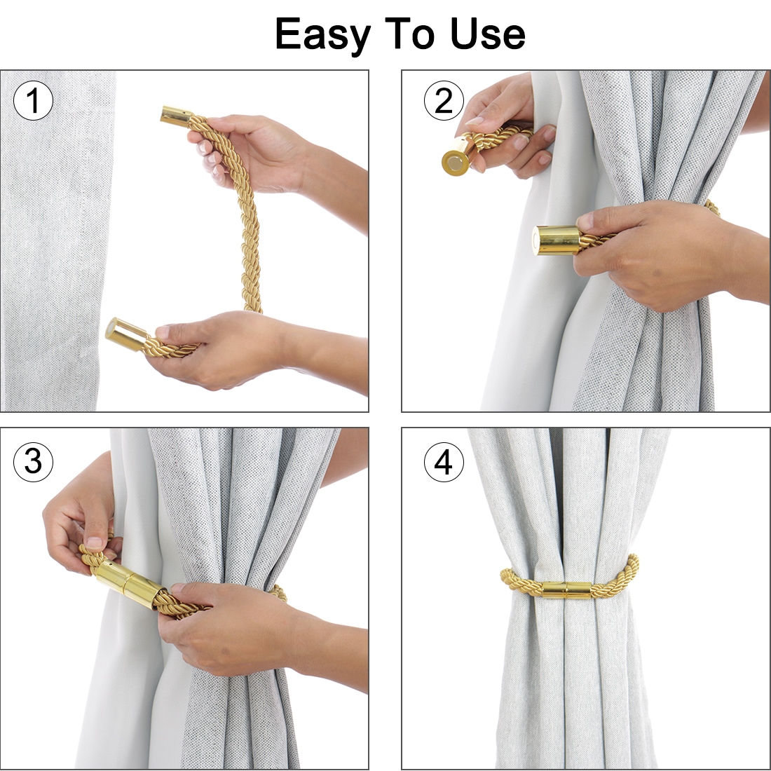 Unique Bargains S25093001UX5447 Curtain-Holdbacks - View #7