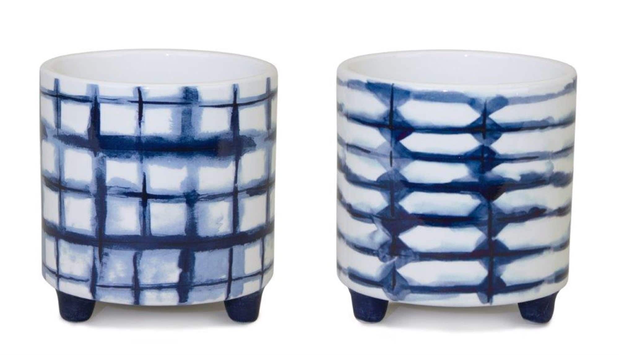 Melrose International 82840DS Pot (Set of 2) 4.25D x 4.5H Dolomite