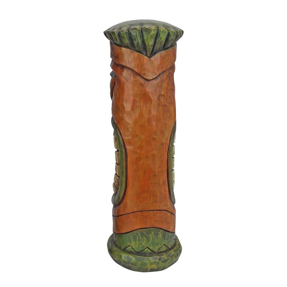 Design Toscano 21in H x 7in W Brown Tiki Garden Statue in the Garden