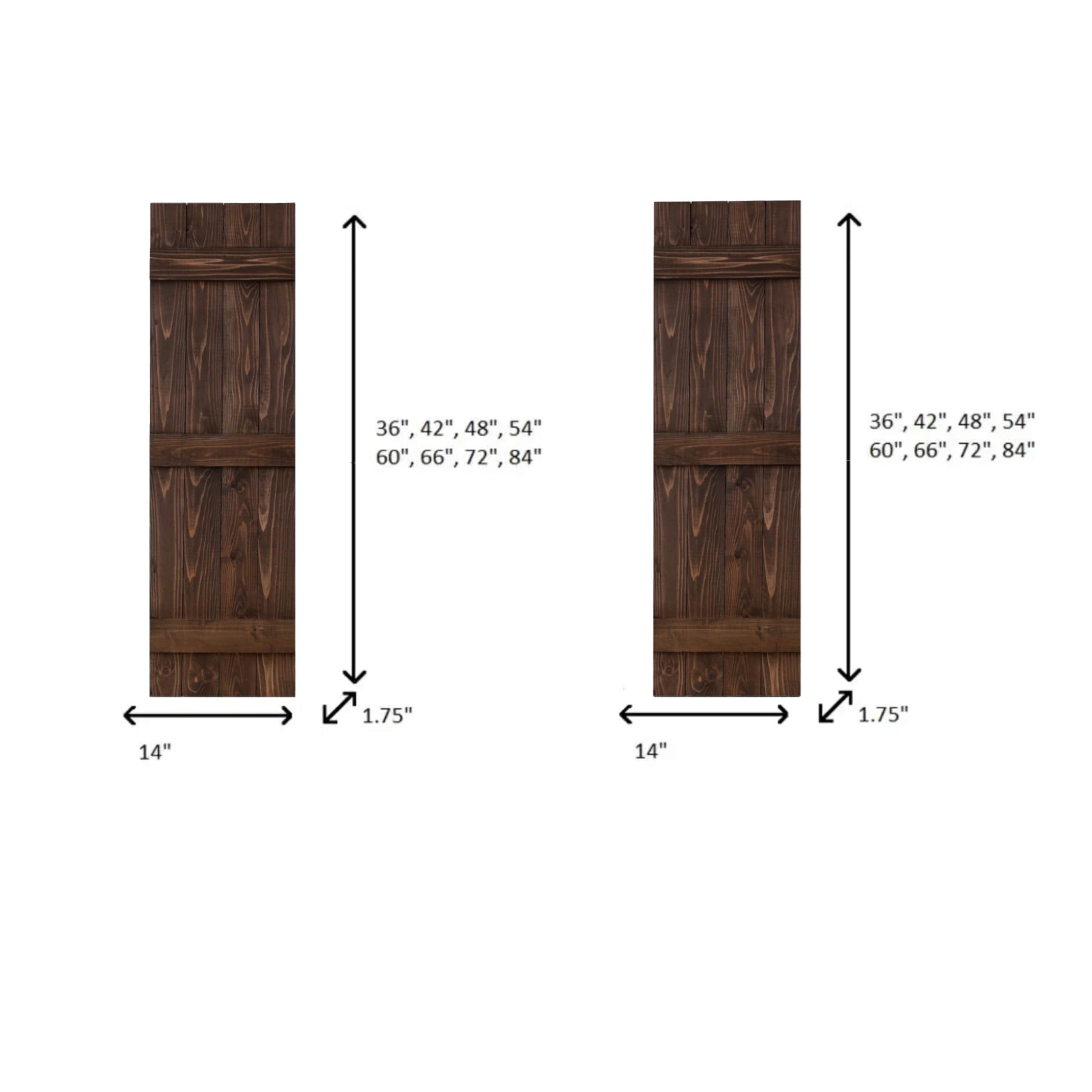 Dogberry WTRAD1436COFFDOUB Exterior-Shutters - View #8