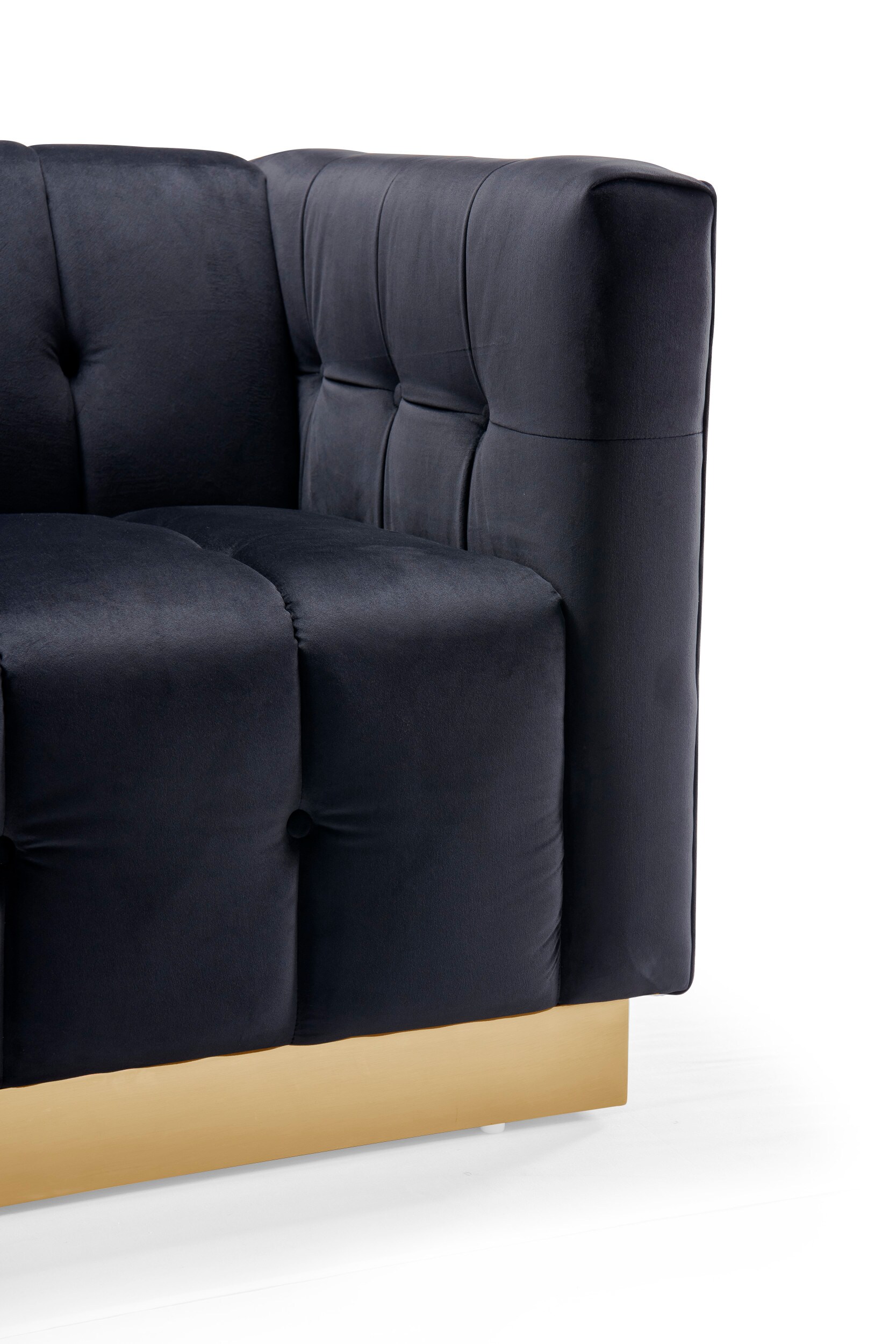 LOUIS modern black upholstered glamour - Primavera Home