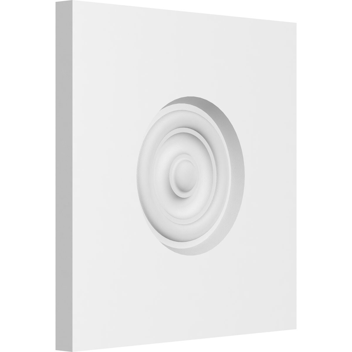 Ekena Millwork ROSP070X070X050SDG02 Standard Sedgwick Bullseye with Square Edge Bullseye 7-in x 7-in Square Unfinished PVC Rosette