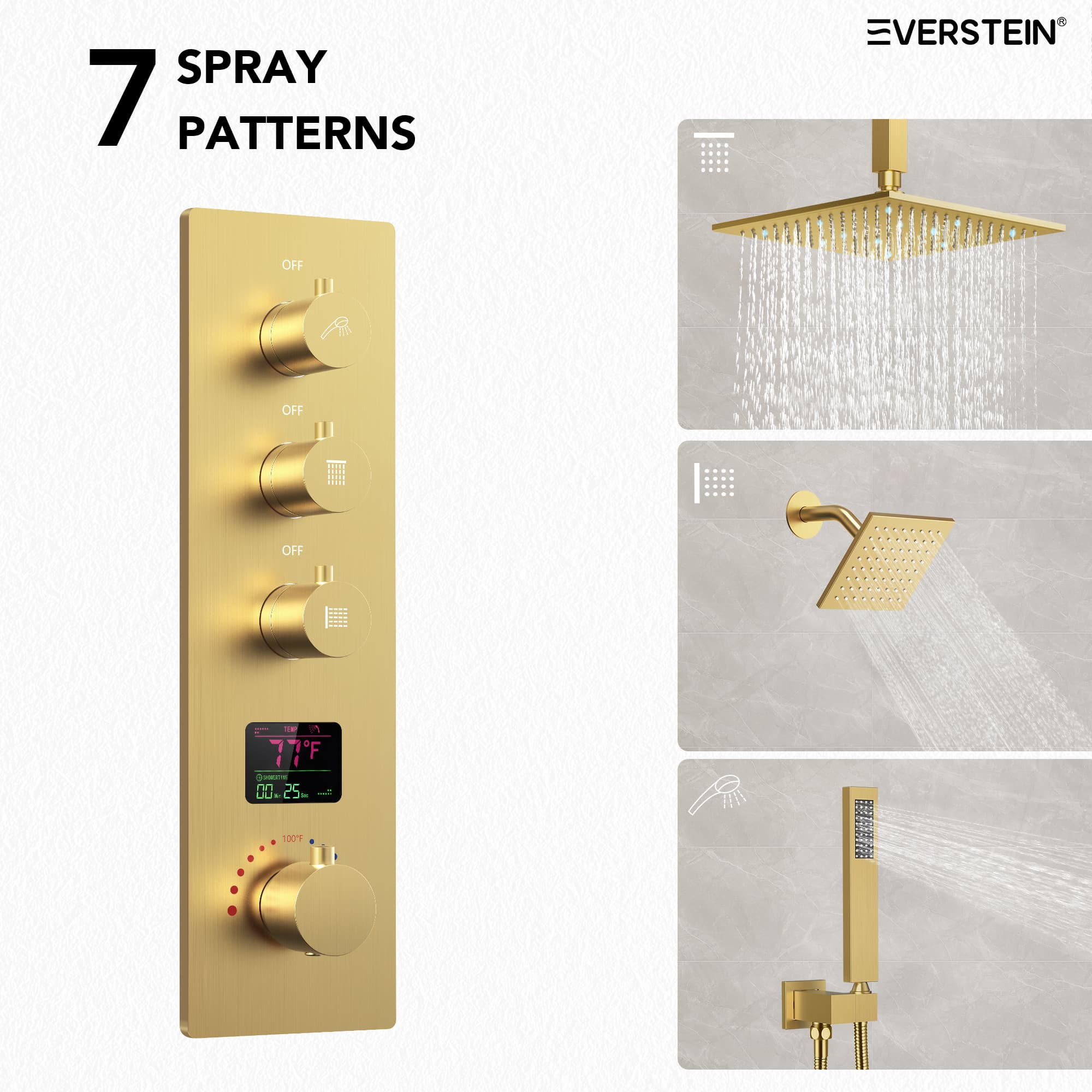 EVERSTEIN SFS-1026-GD12 Tub-Shower-Faucets - View #6