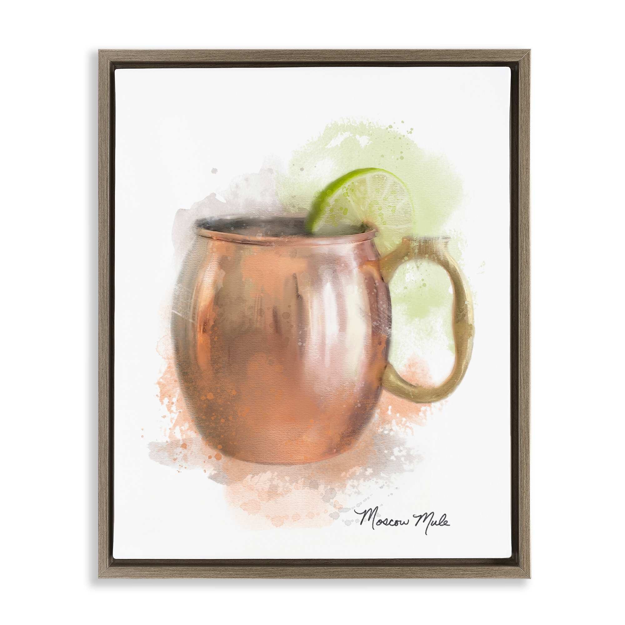 Stupell Industries BS-499-FFE-16X20 Soft Hued Moscow Mule Brown Framed Floater Canvas Wall Art By Matthew Piotrowicz 17 x 21