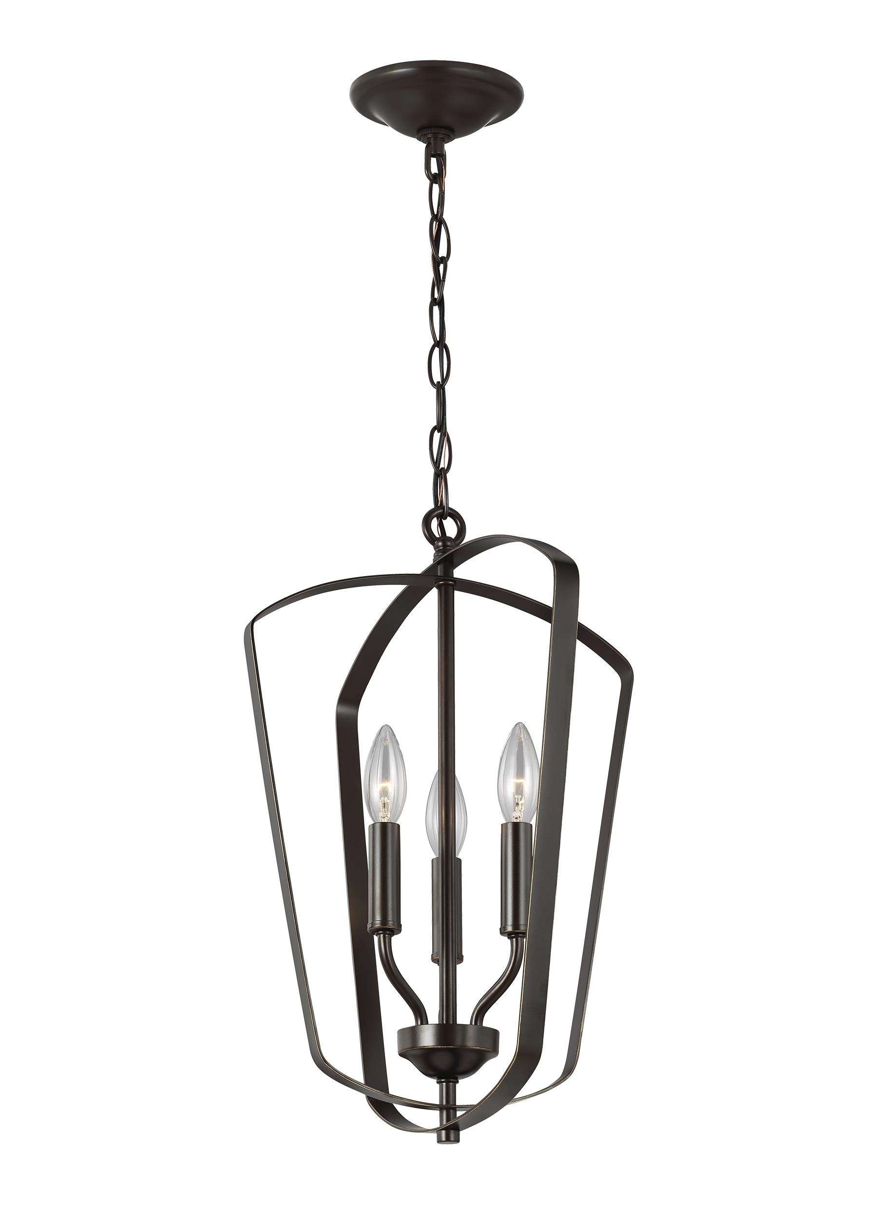 Generation Lighting 5134903EN-710 Romee 3 -Light Bronze Transitional Geometric Mini Hanging Pendant light